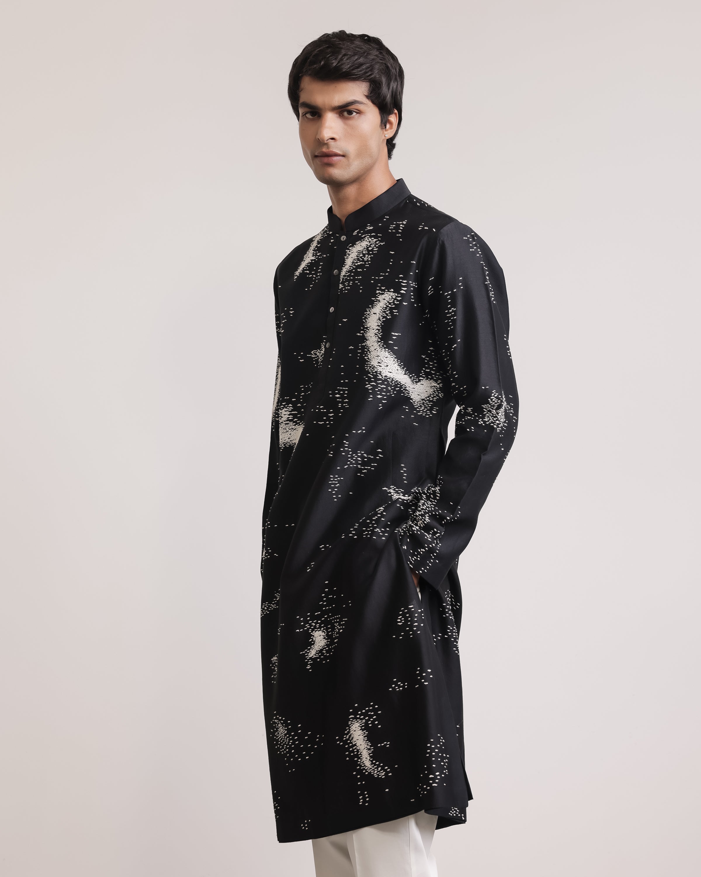 COUNTRYMADE Kurtas Trail Drift Kurta Set ensemble kurta en soie Chanderi brodé