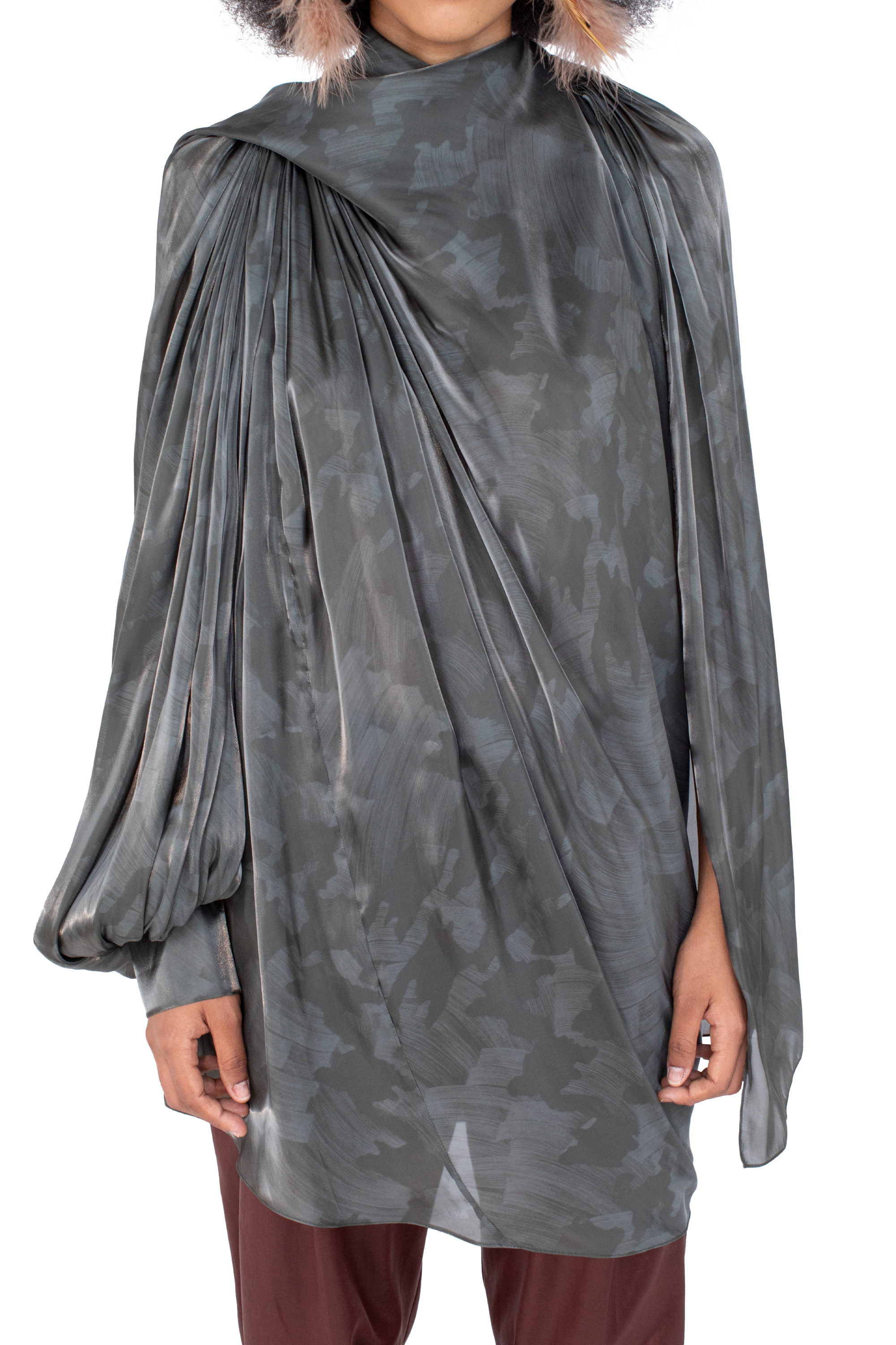 Kiko Kostadinov Dresses CASPIAN Dress robe Slate Brush satin