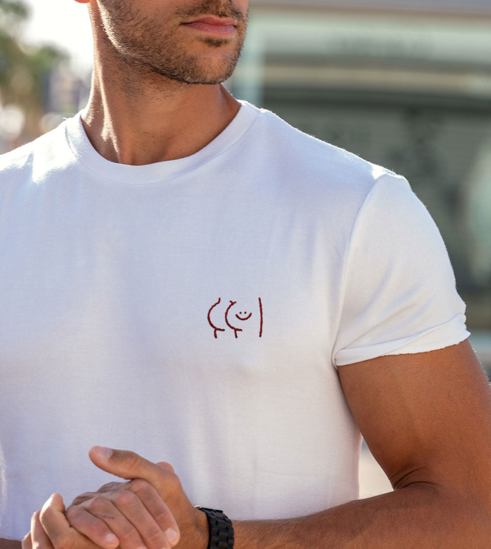 Juste Un T-shirt T-shirts Brodés P'tit cul T-shirt brodé amour