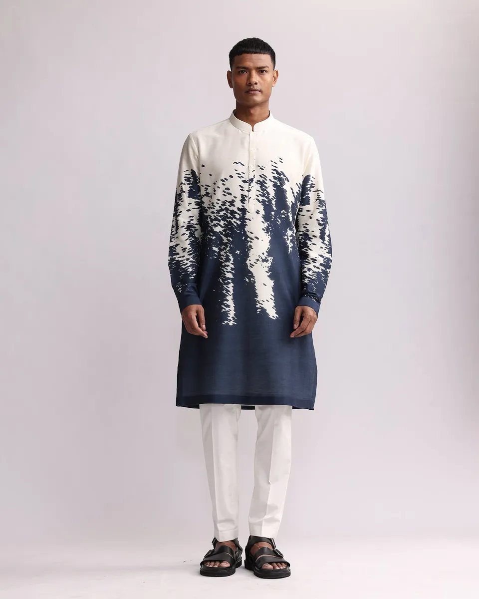 COUNTRYMADE Kurtas Ombre Shadow Kurta kurta chanderi bleu marine