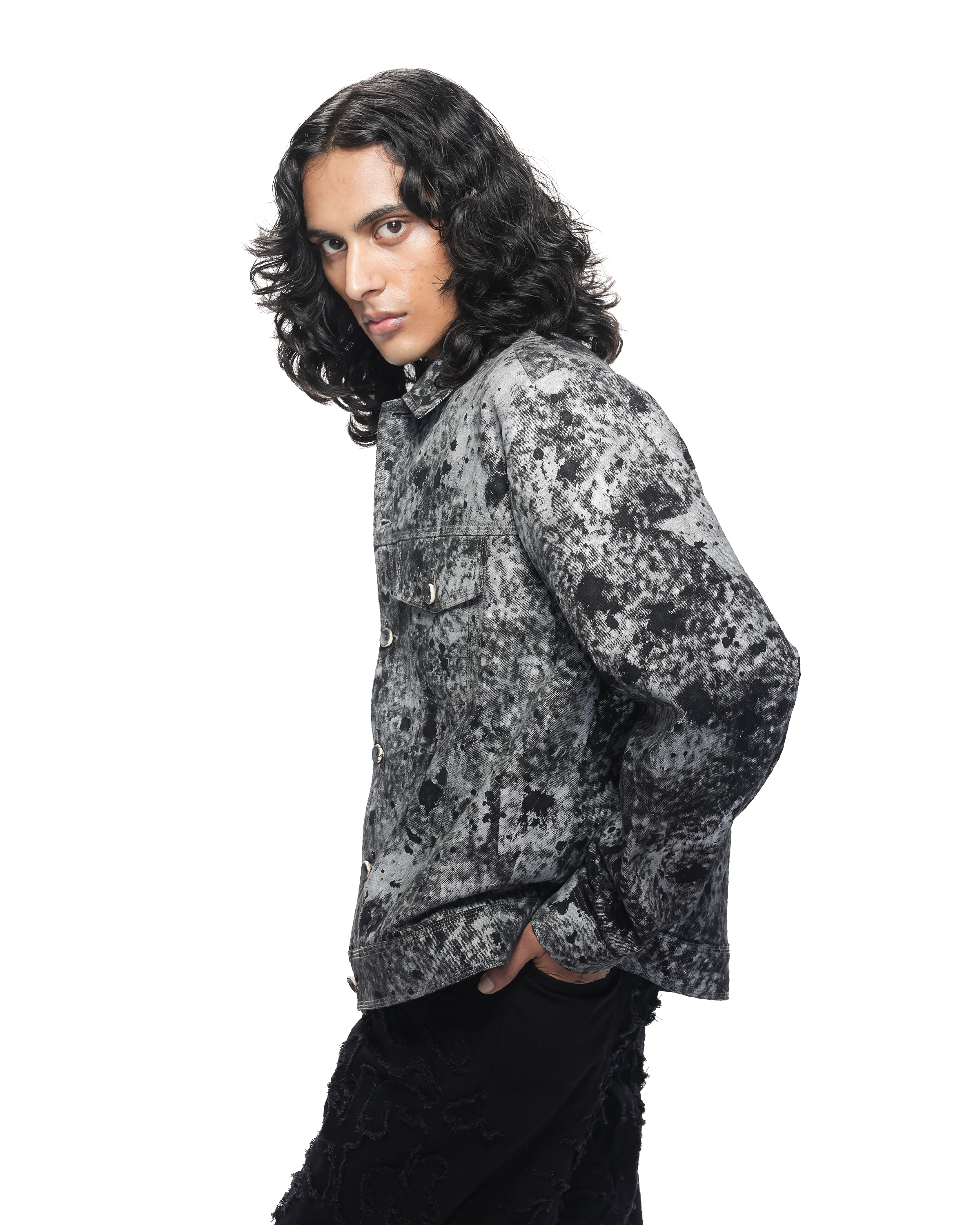 COUNTRYMADE Jackets Charred Metal Trucker Jacket XS à XXL en denim coton