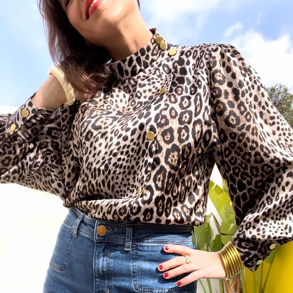 PANTRUCHE Chemises Blouse DJANGO léopard en viscose