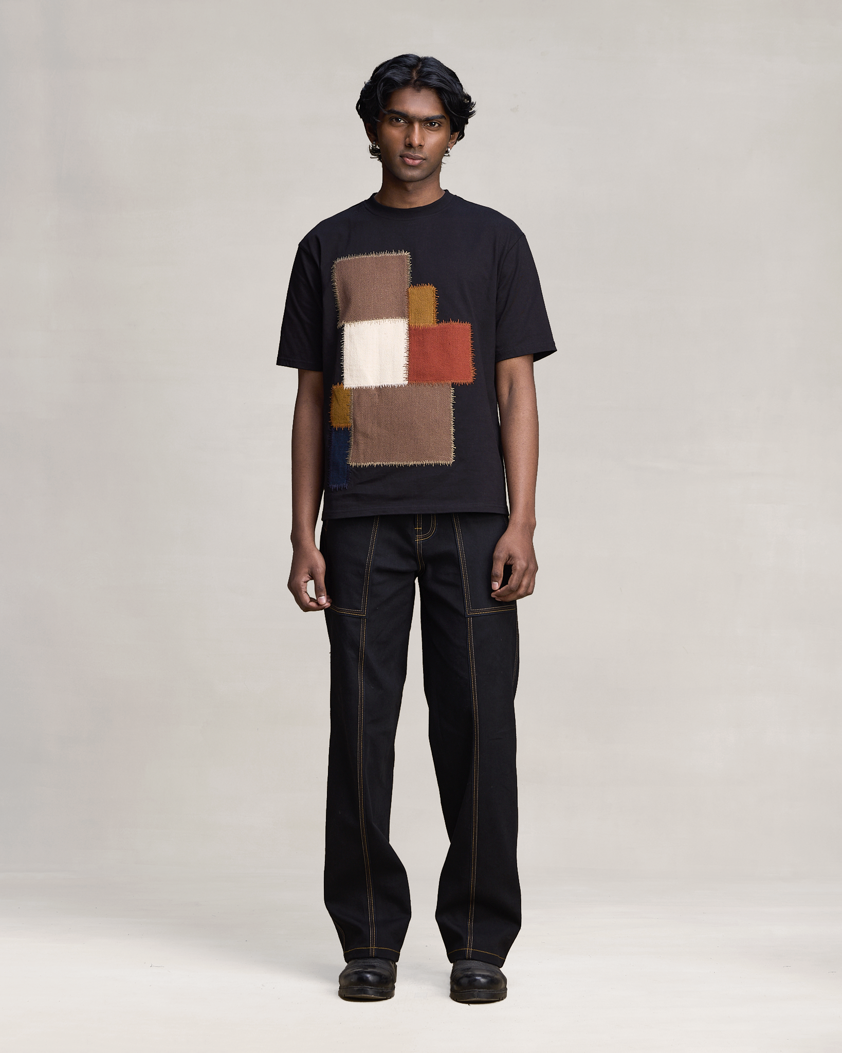 COUNTRYMADE T-shirts PATCH BOUND T SHIRT T-shirt noir brodé