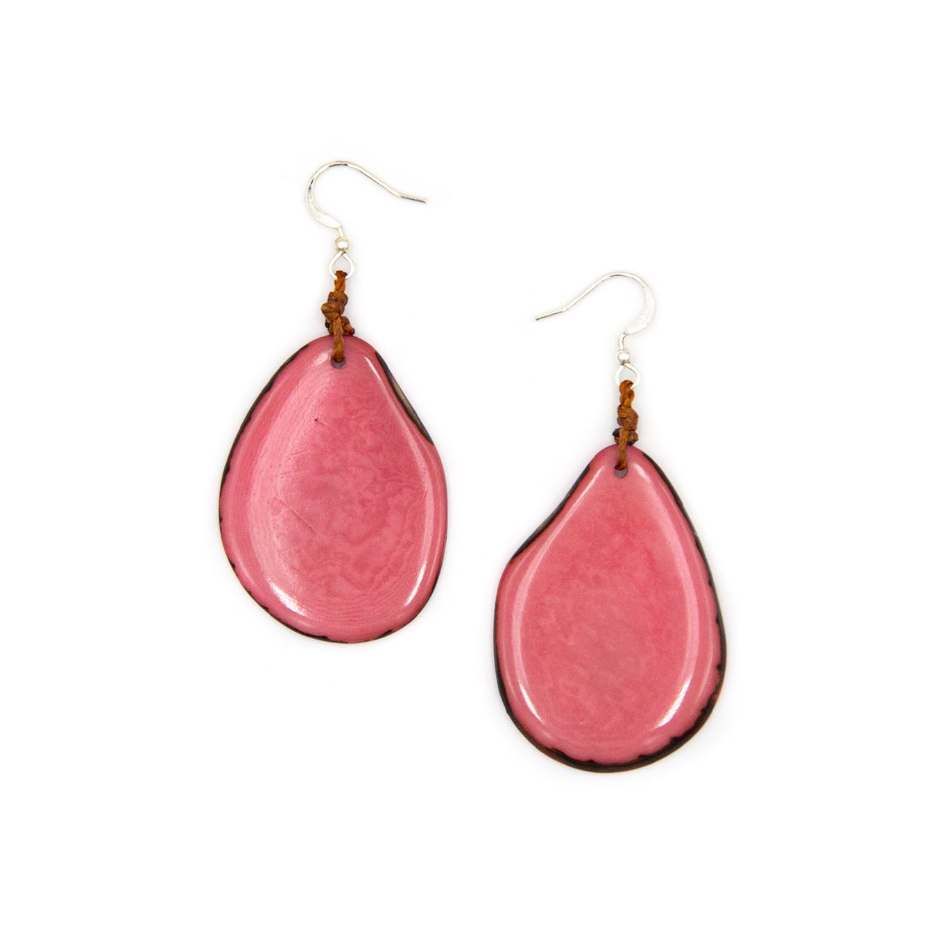Boucles d'oreilles pétales en ivoire végétal violet