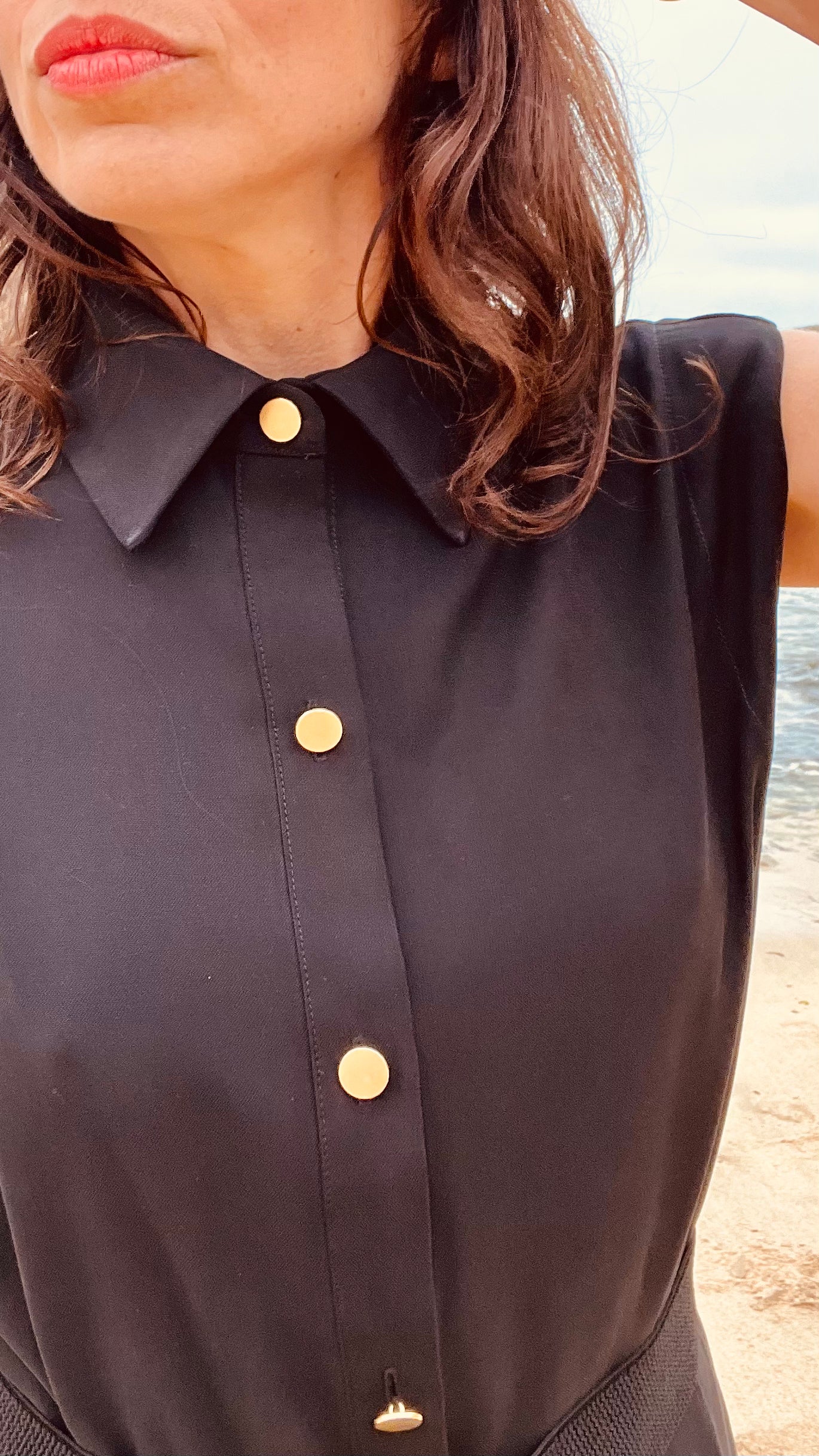 PANTRUCHE Robes PÉNÉLOPE robe longue noire sans manches XS à L