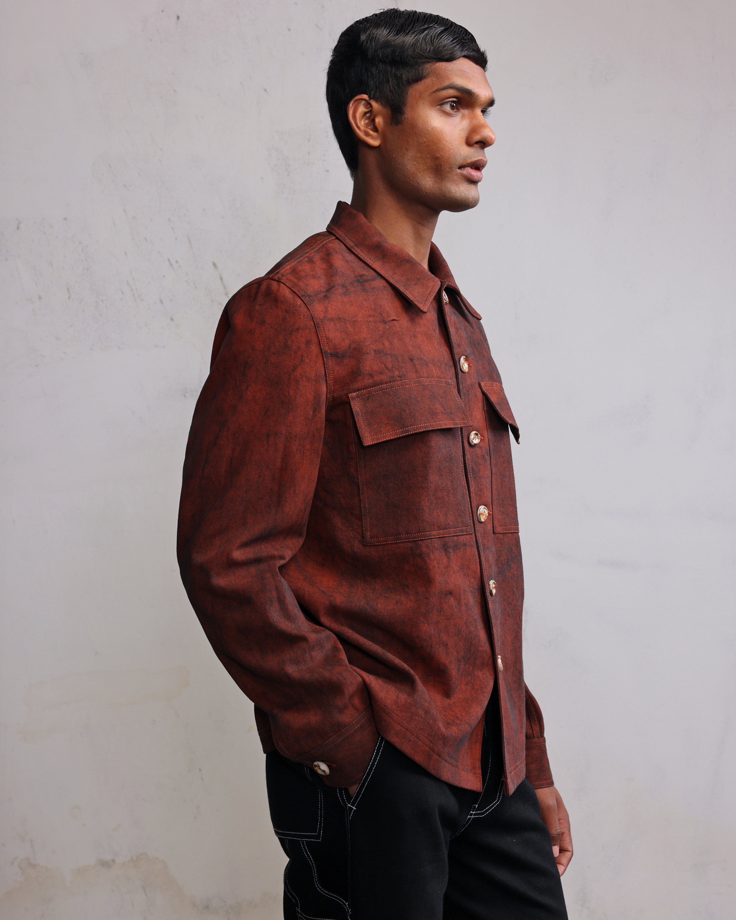 COUNTRYMADE Jackets Rust coated denim jacket veste en denim enduit rouille