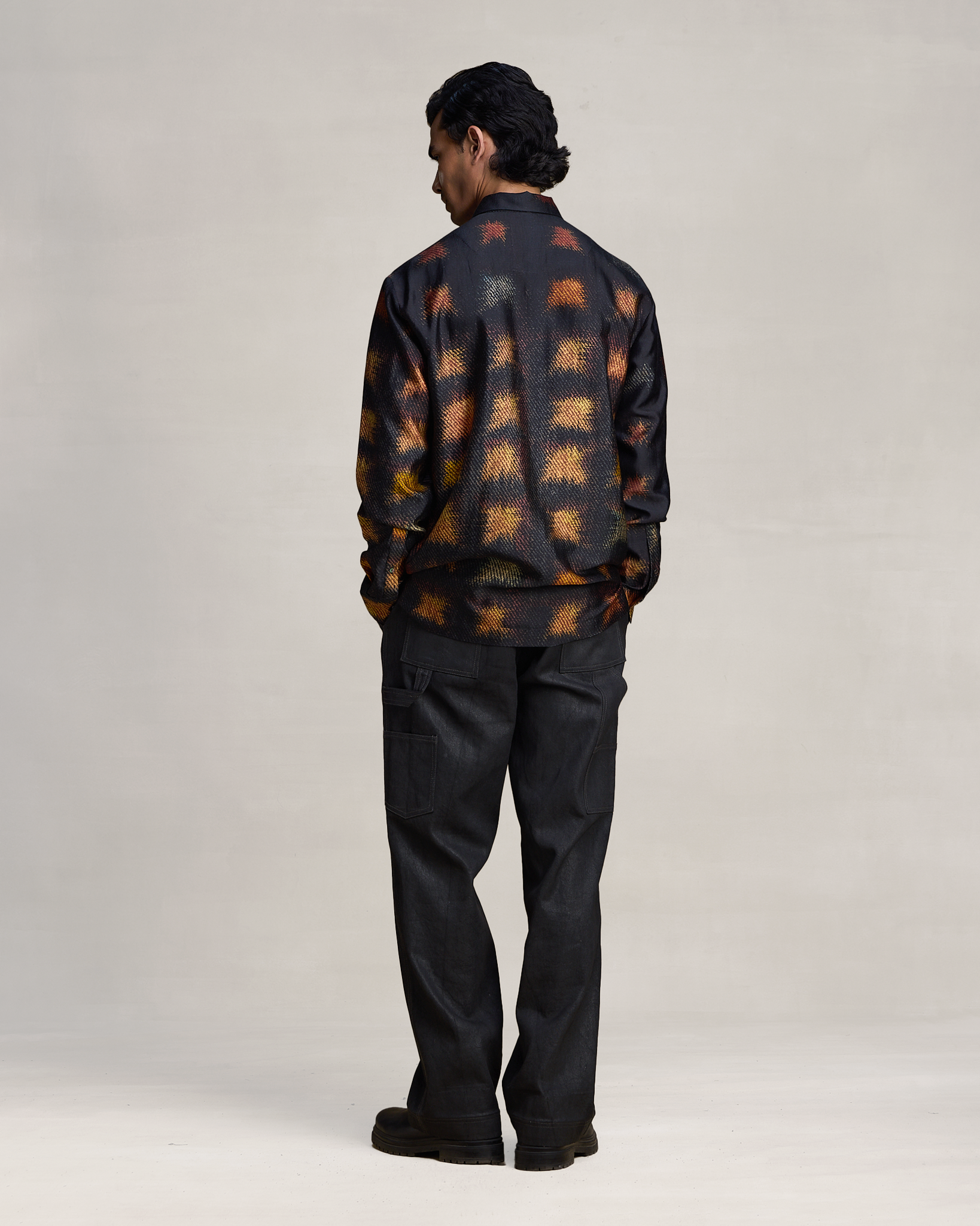 COUNTRYMADE Shirts RADIAL HEAT MAP SHIRT chemise en soie imprimée