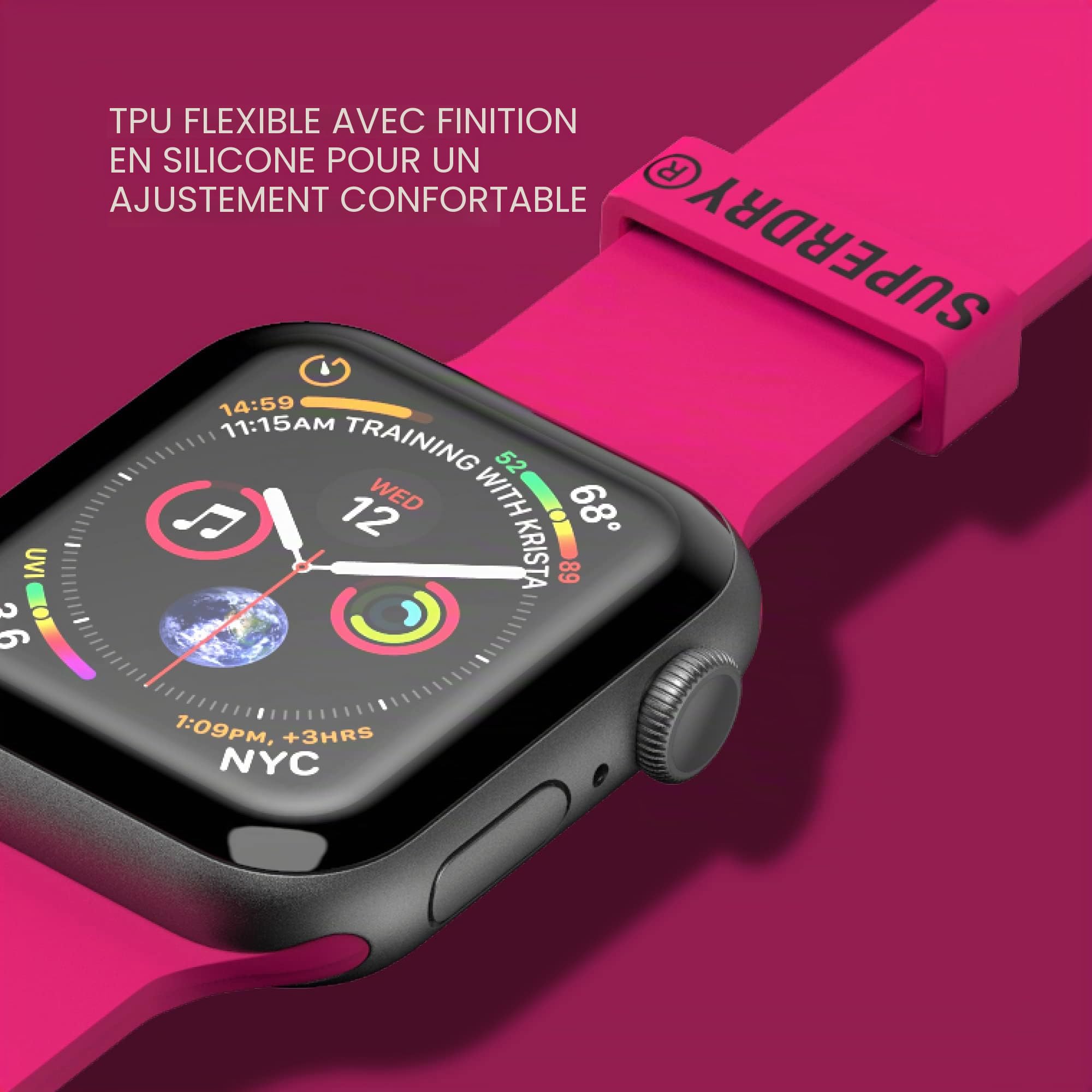 Superdry Coques de Protection bracelet montre nylon Apple Watch 42/44 mm