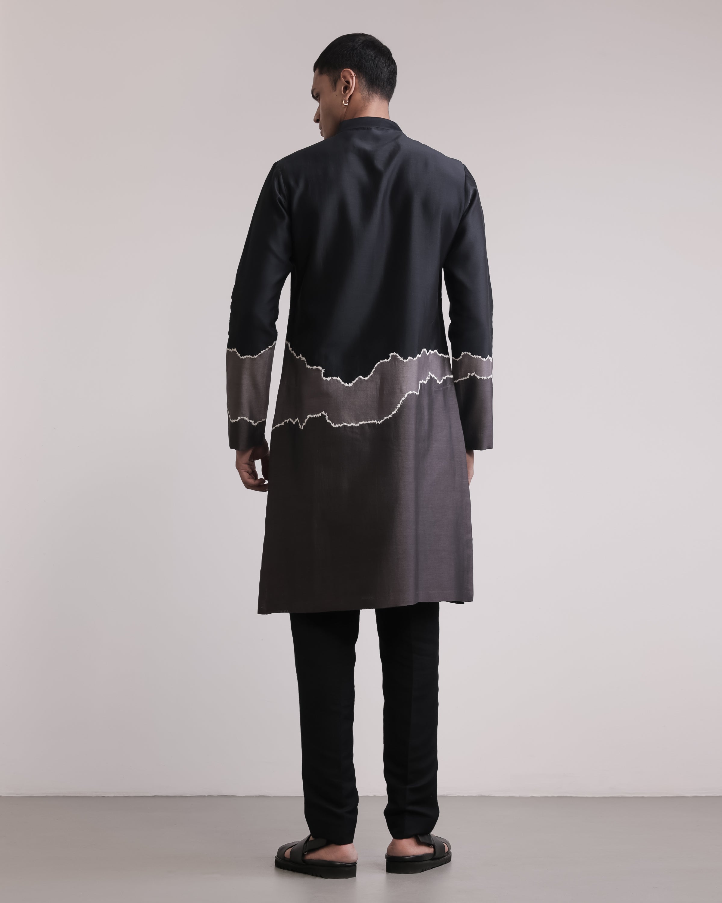 COUNTRYMADE Kurtas Fractured Gradient Patchwork Kurta Set ensemble kurta soie