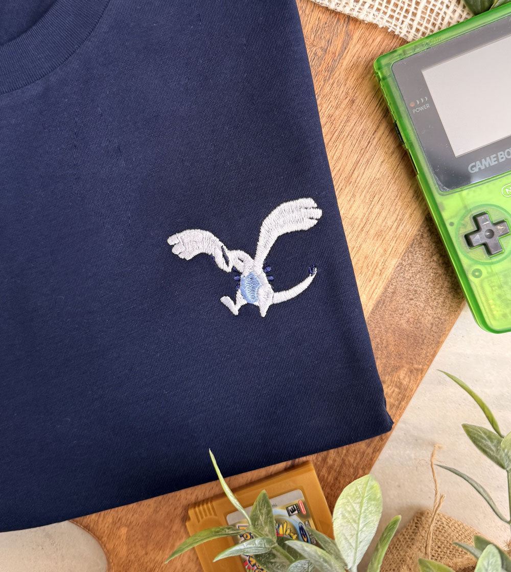 Juste Un T-shirt T-shirts Brodés Lugia brodé coton biologique