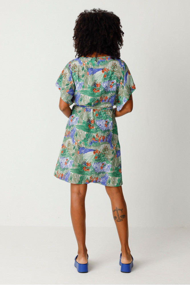SKFK Robes Laide robe courte imprimée fleurs EcoVero