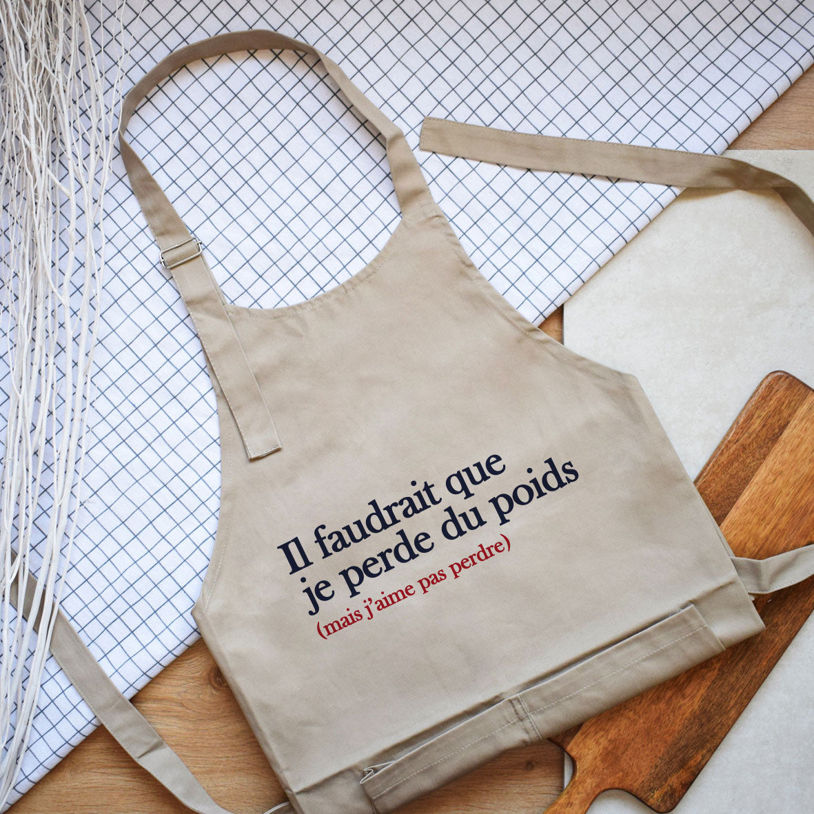 Juste Un T-shirt Tabliers Il faudrait perdre du poids tablier humour