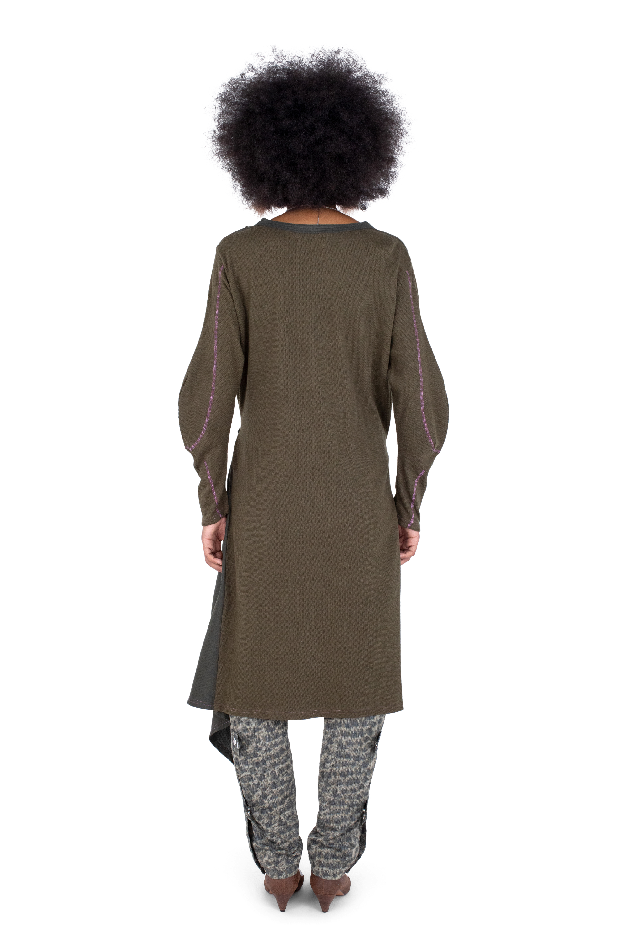 Kiko Kostadinov Dresses EIDER GODET robe Cedar Green en coton