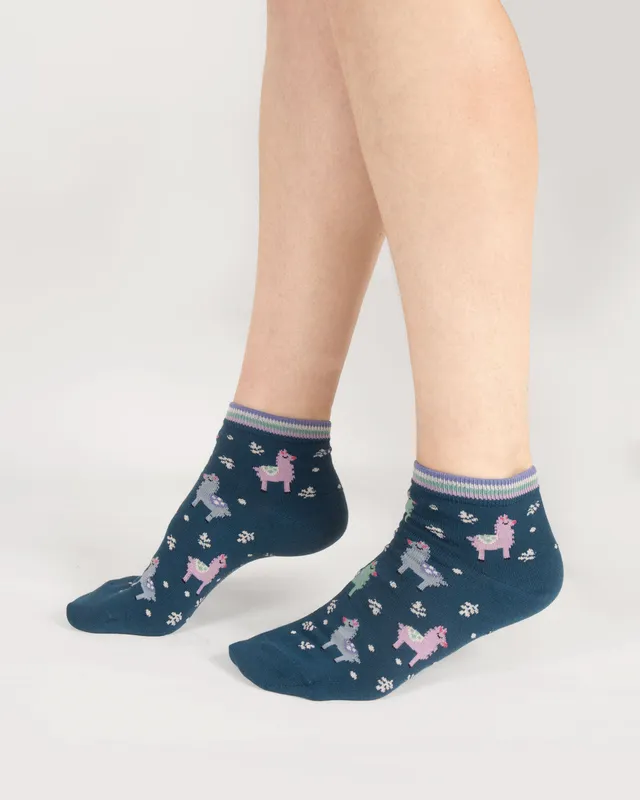 Sourire Multicolore Chaussettes femme Socquettes lamas socquettes 36/40 coton bio