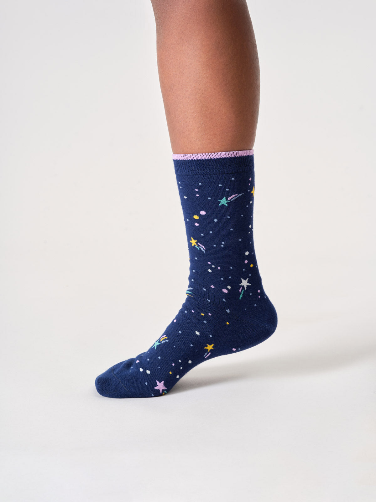 Sourire Multicolore Chaussettes femme étoiles chaussettes taille unique bambou