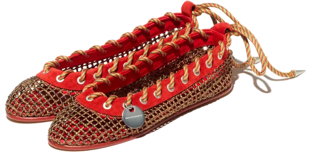 Kiko Kostadinov Shoes RETICELLA ballerine Red en maille
