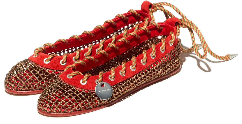Kiko Kostadinov Shoes RETICELLA ballerine Red en maille