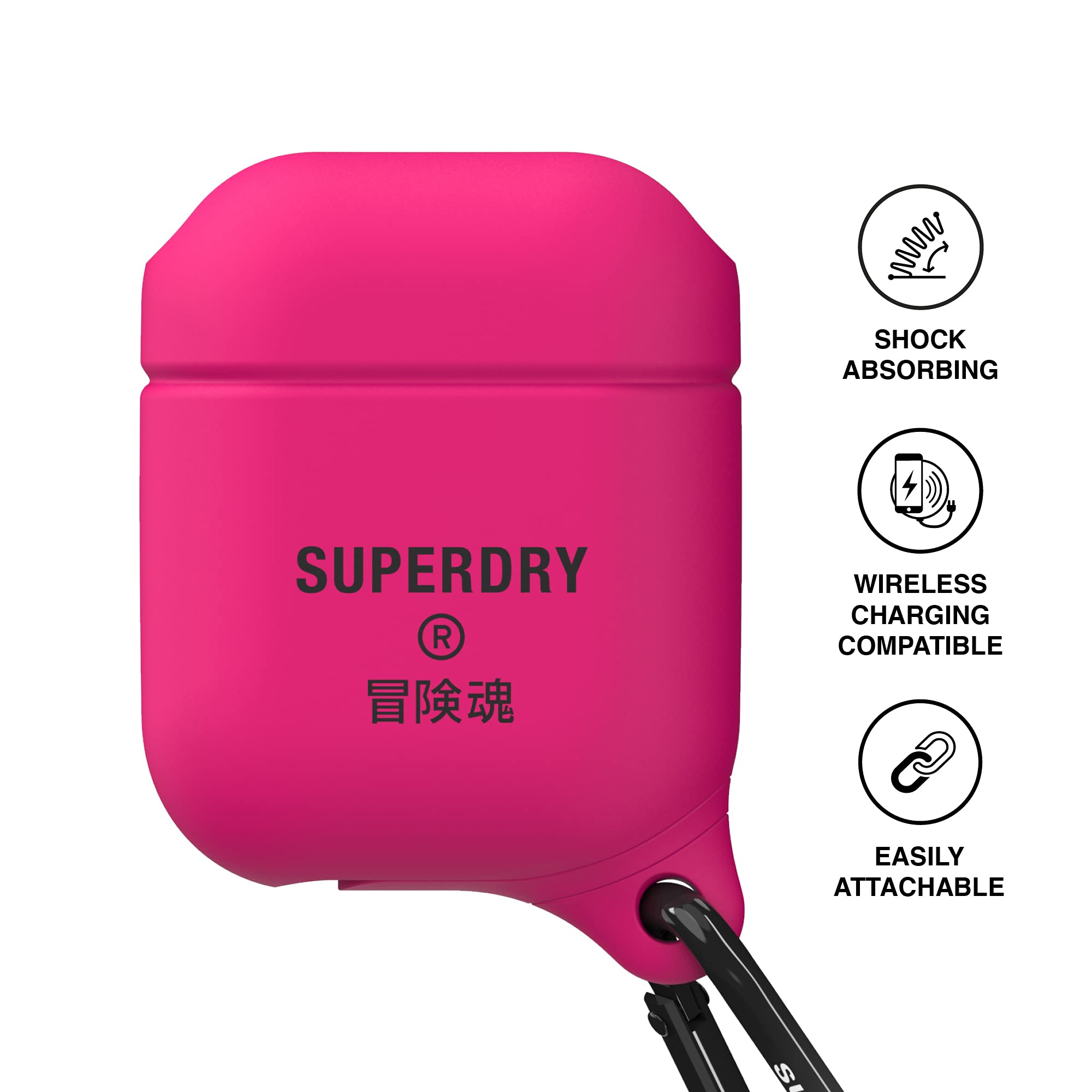 Superdry Coques de Protection Airpod coque rose en silicone