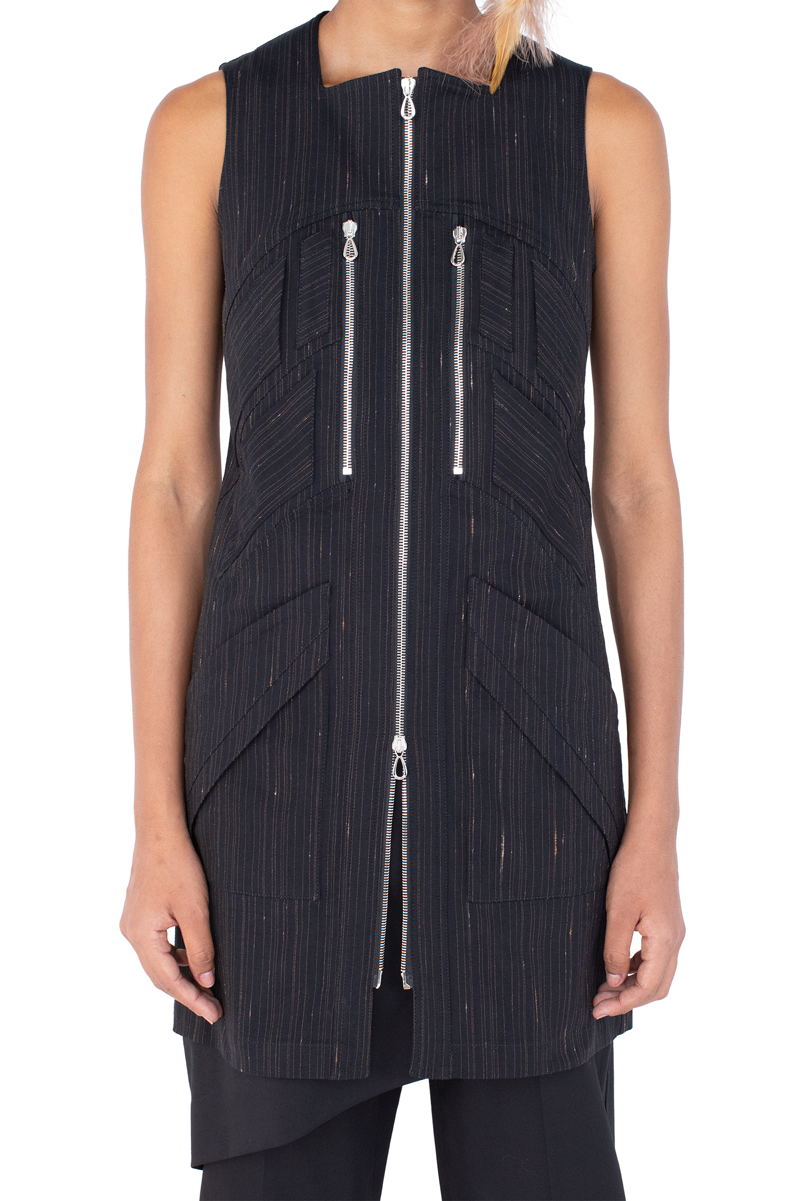 Kiko Kostadinov Dresses KOEL Tunic tunique Charcoal & Rose zippée
