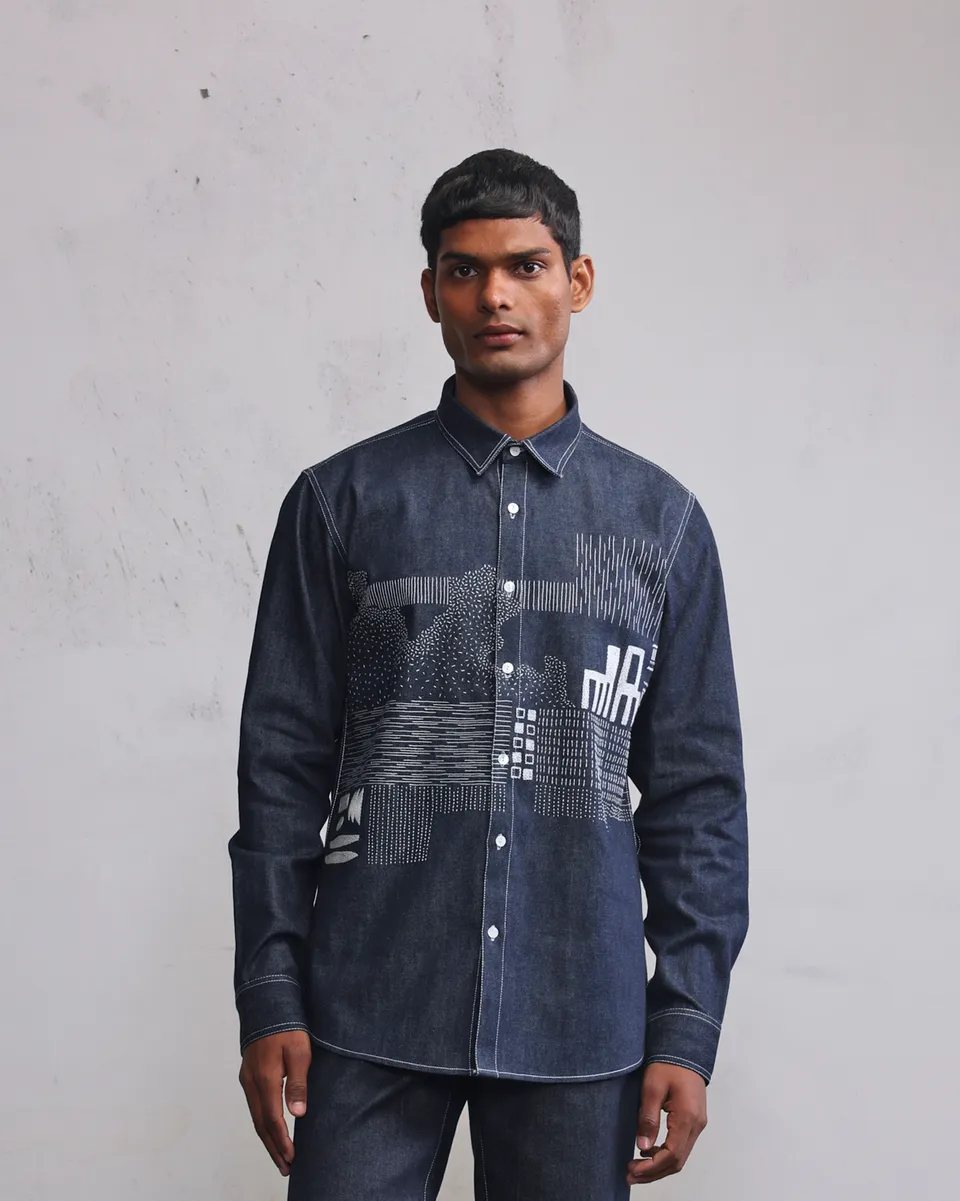 COUNTRYMADE Shirts Morden ruins shirt chemise brodée
