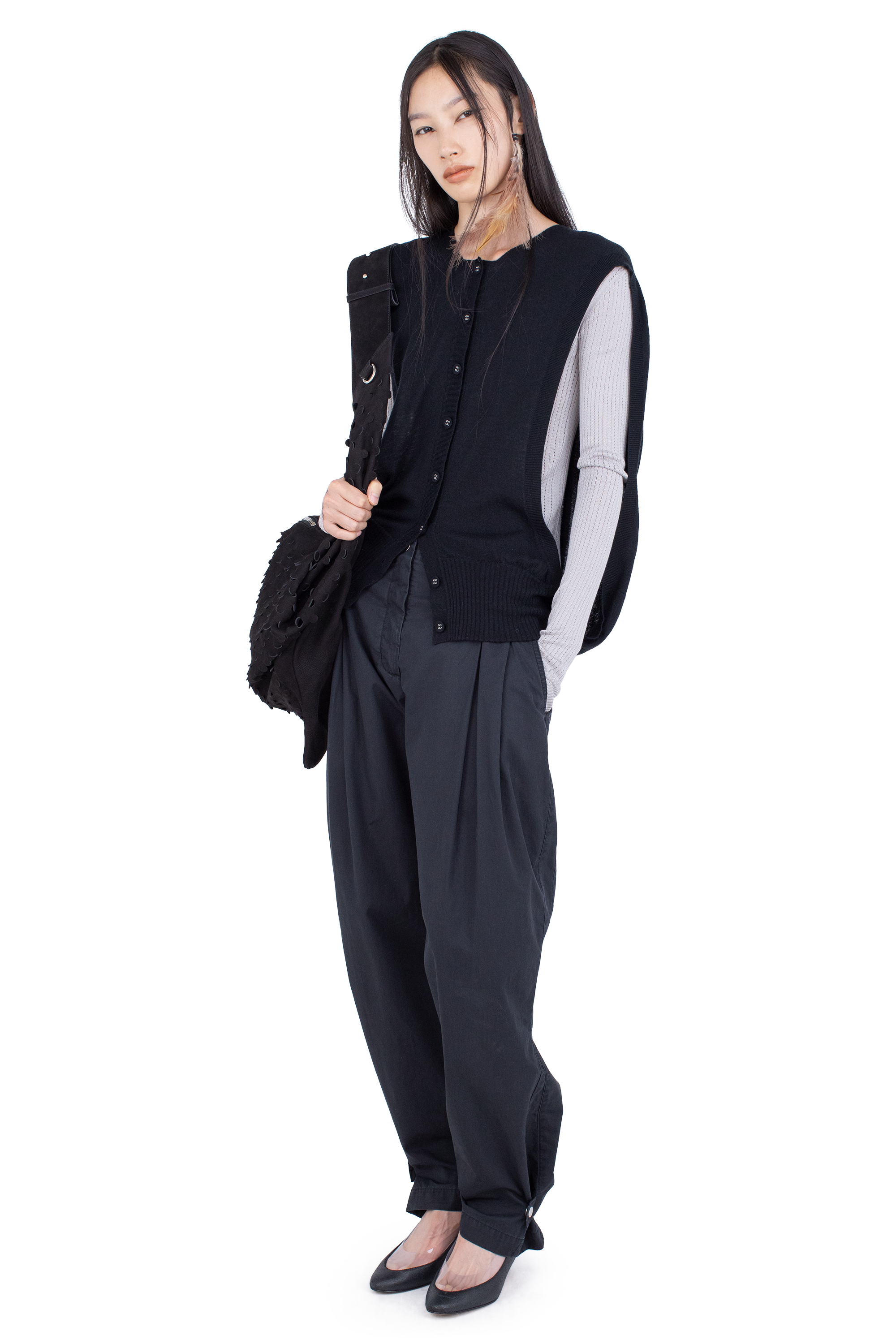 Kiko Kostadinov Bottoms PEREGRINE Trouser pantalon Stone Washed Charcoal coton
