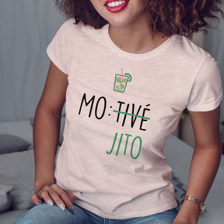 Juste Un T-shirt T-shirts Imprimés Motivé Mojito T-shirt femme blanc apéro