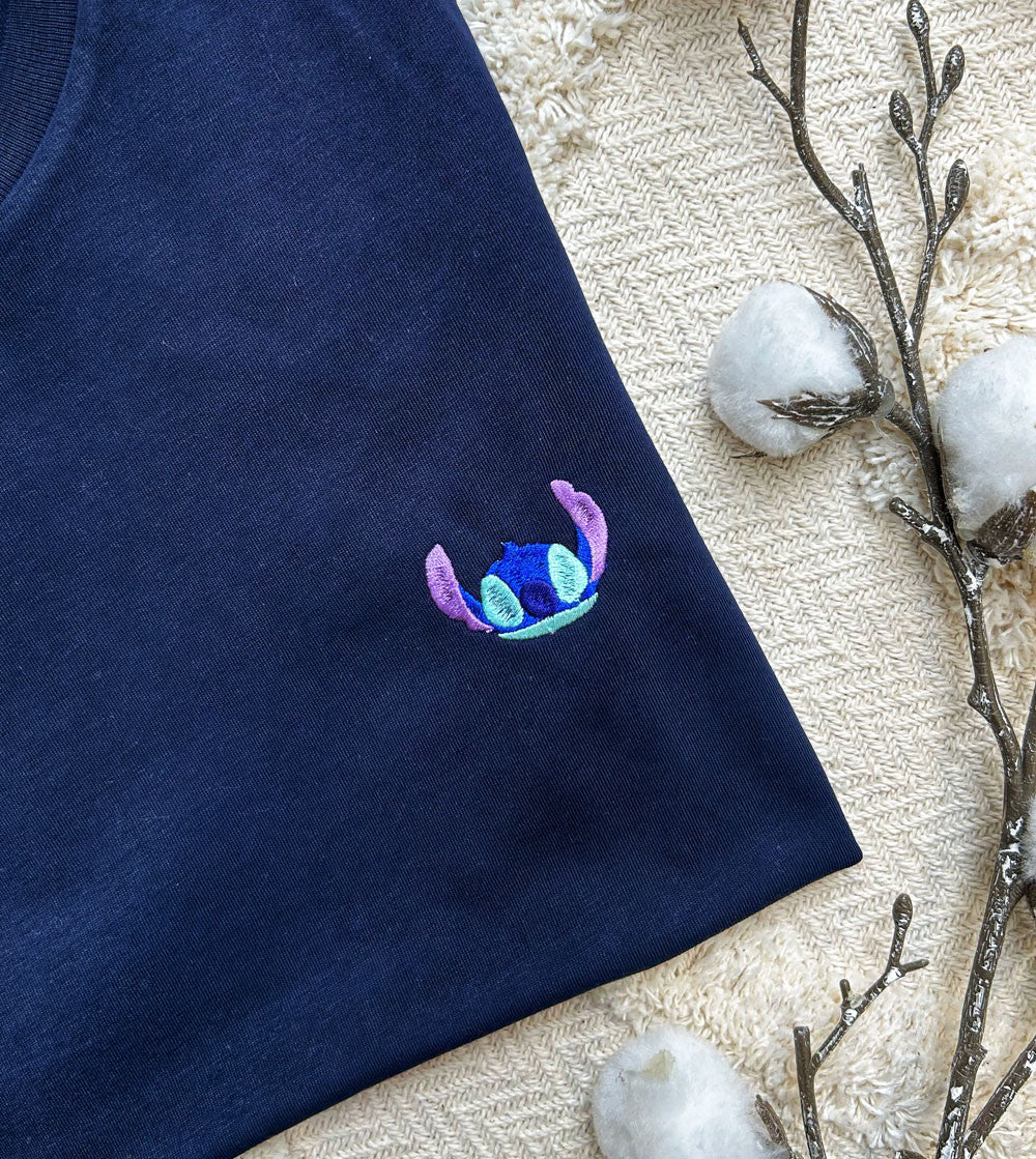 Juste Un T-shirt T-shirts Enfants Stitch T-shirt enfant brodé