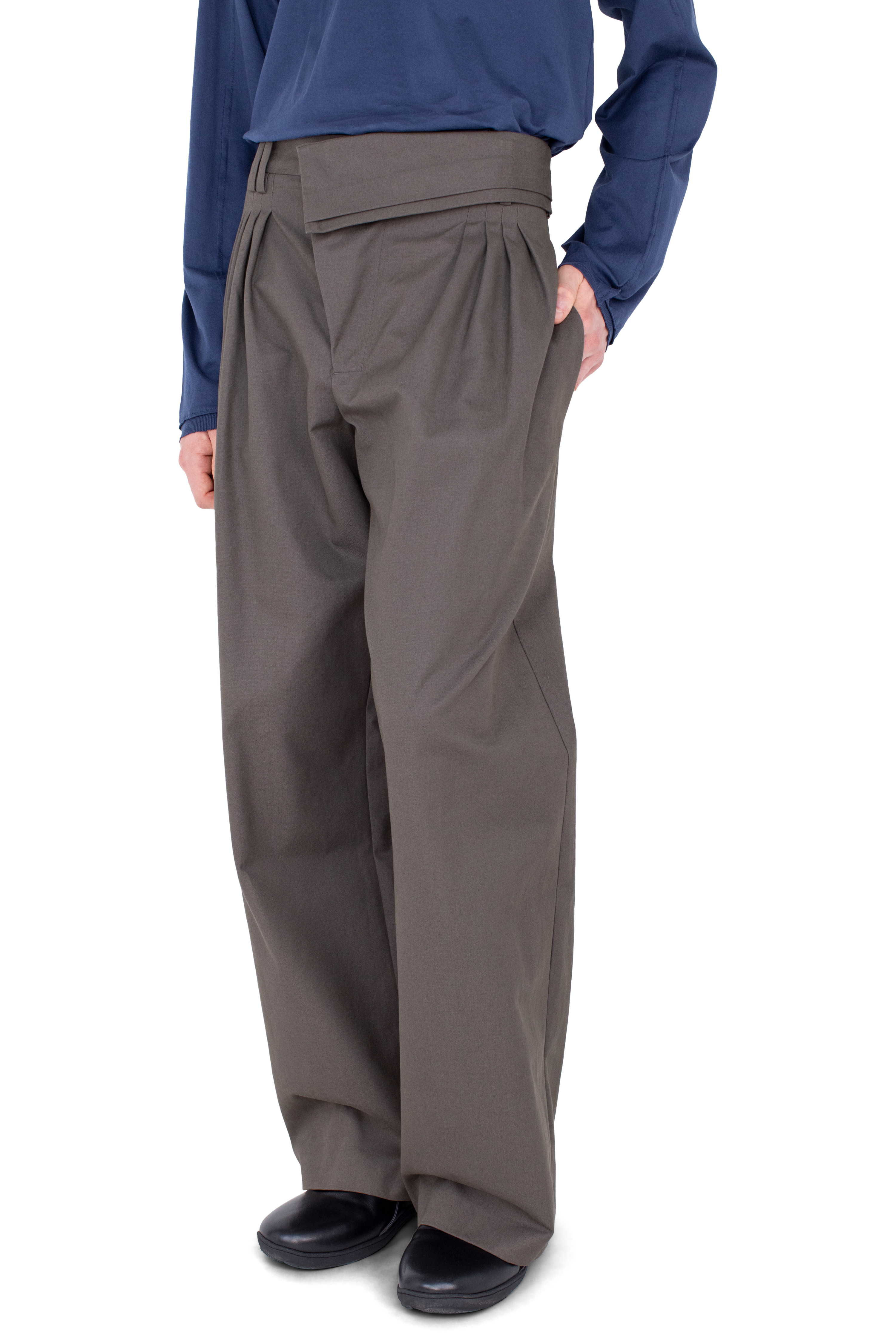 Kiko Kostadinov Bottoms DIEZE pantalon large Khaki en coton