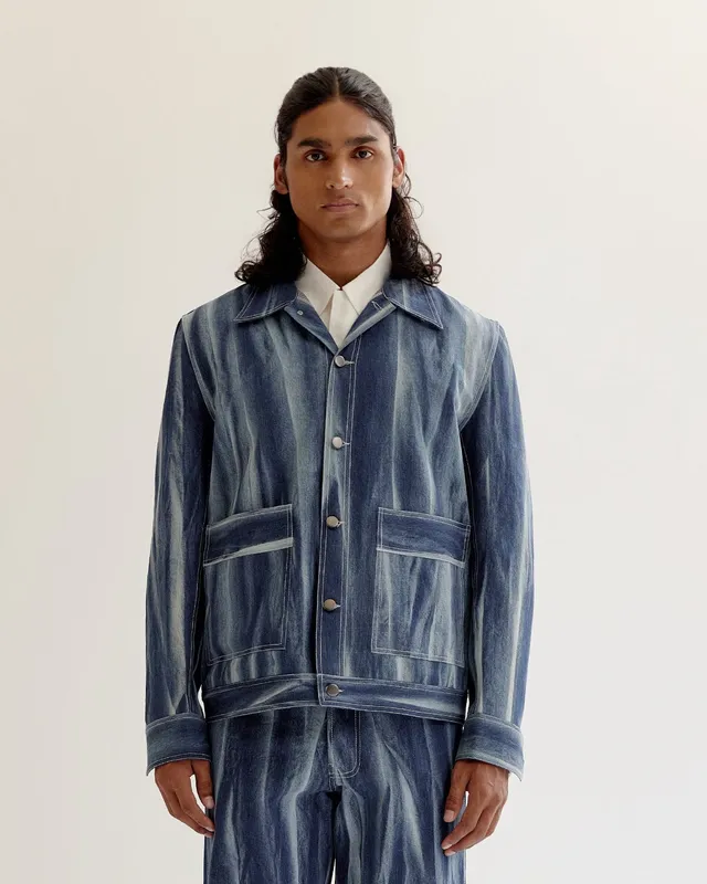 COUNTRYMADE Jackets Trail Dust Creased Batik Denim Jacket en jean