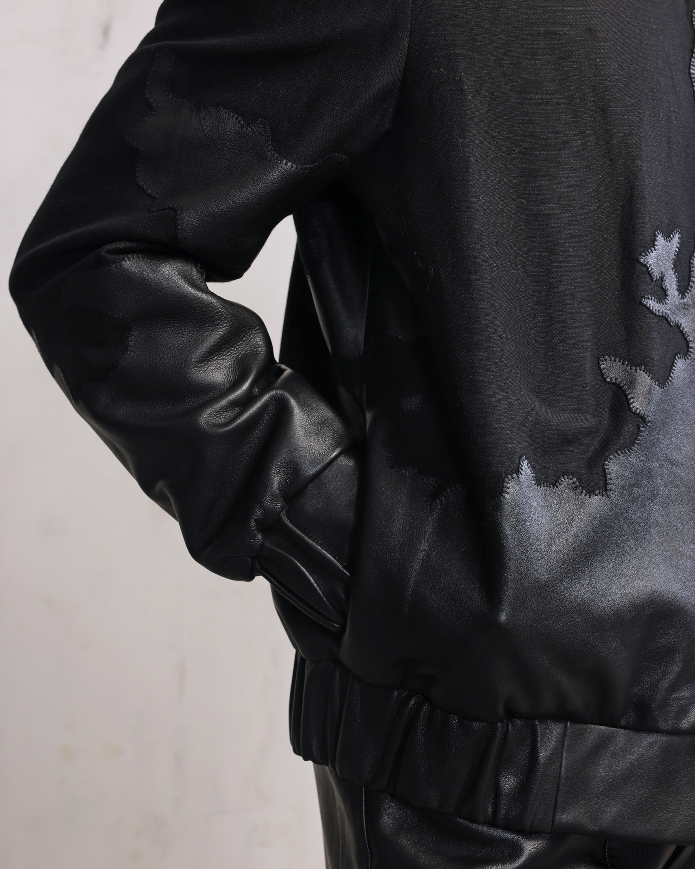COUNTRYMADE Jackets The Road Back Tattered Terrain bomber en denim et cuir