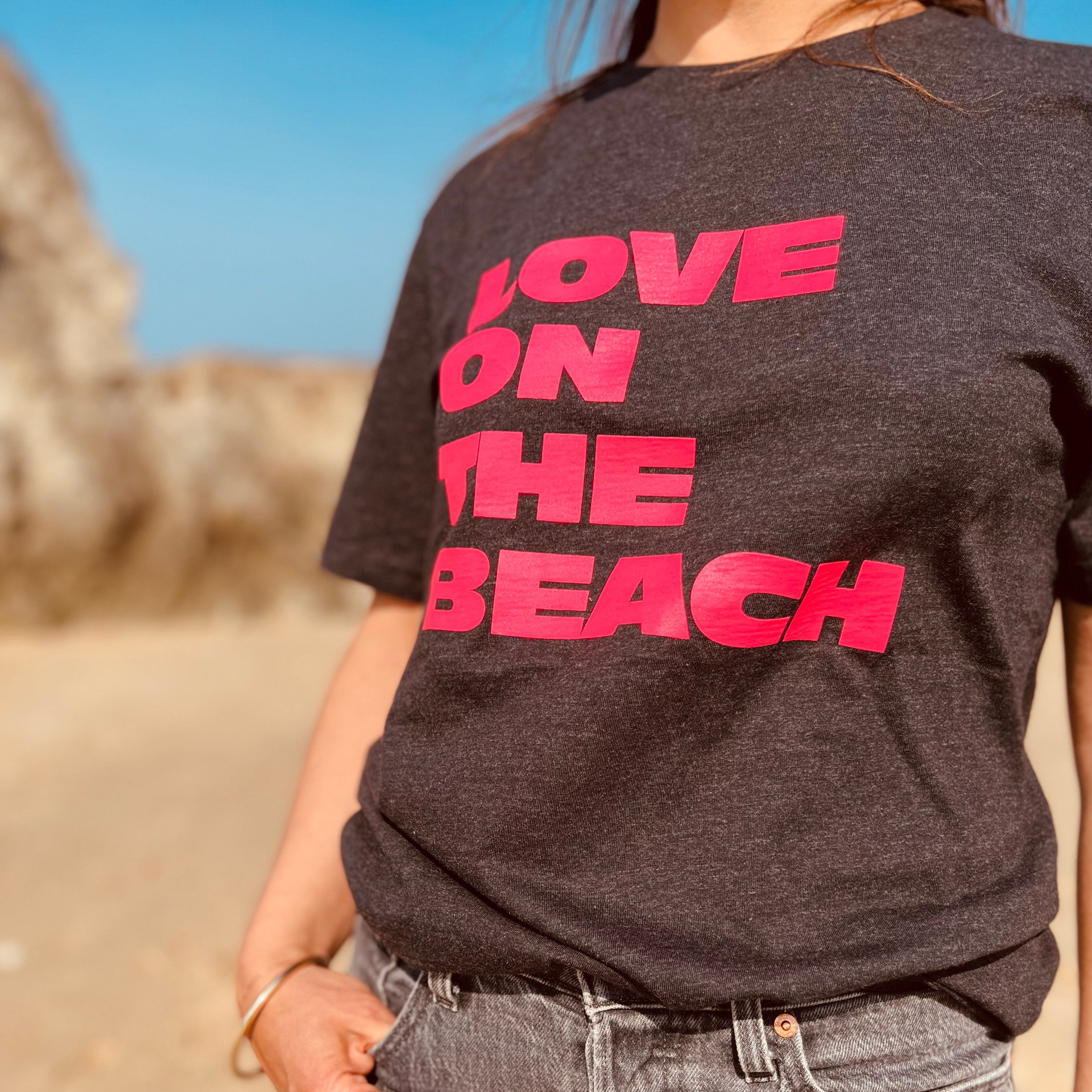 PANTRUCHE T-shirts LOVE ON THE BEACH T-shirt gris chiné S à L