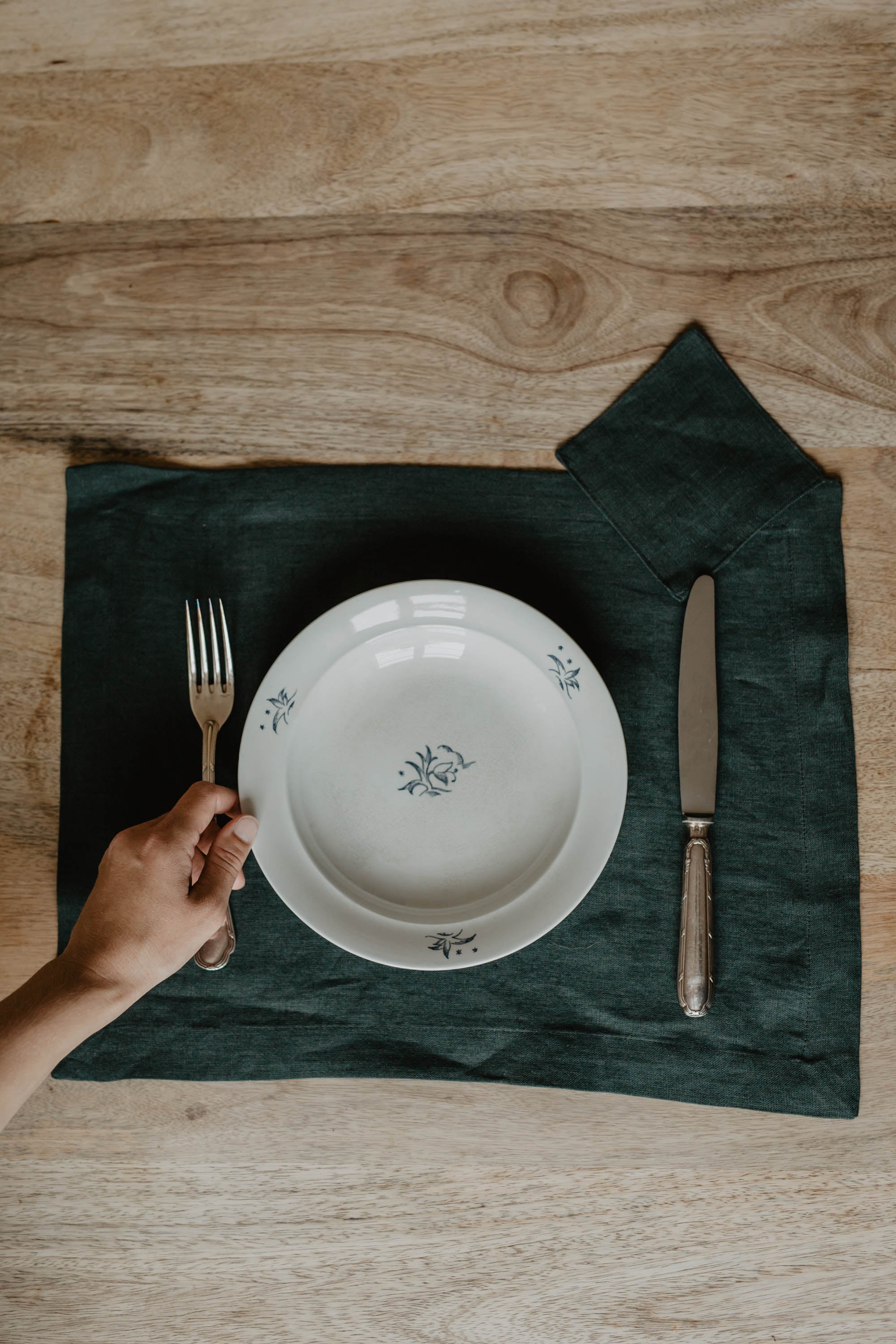Laumė linen Home Edit set de table en lin naturel, lot de 2