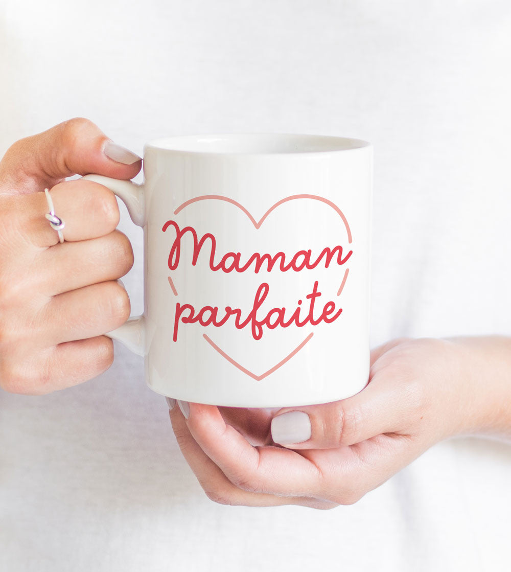 Juste Un T-shirt Mugs Maman Parfaite mug anse cœur