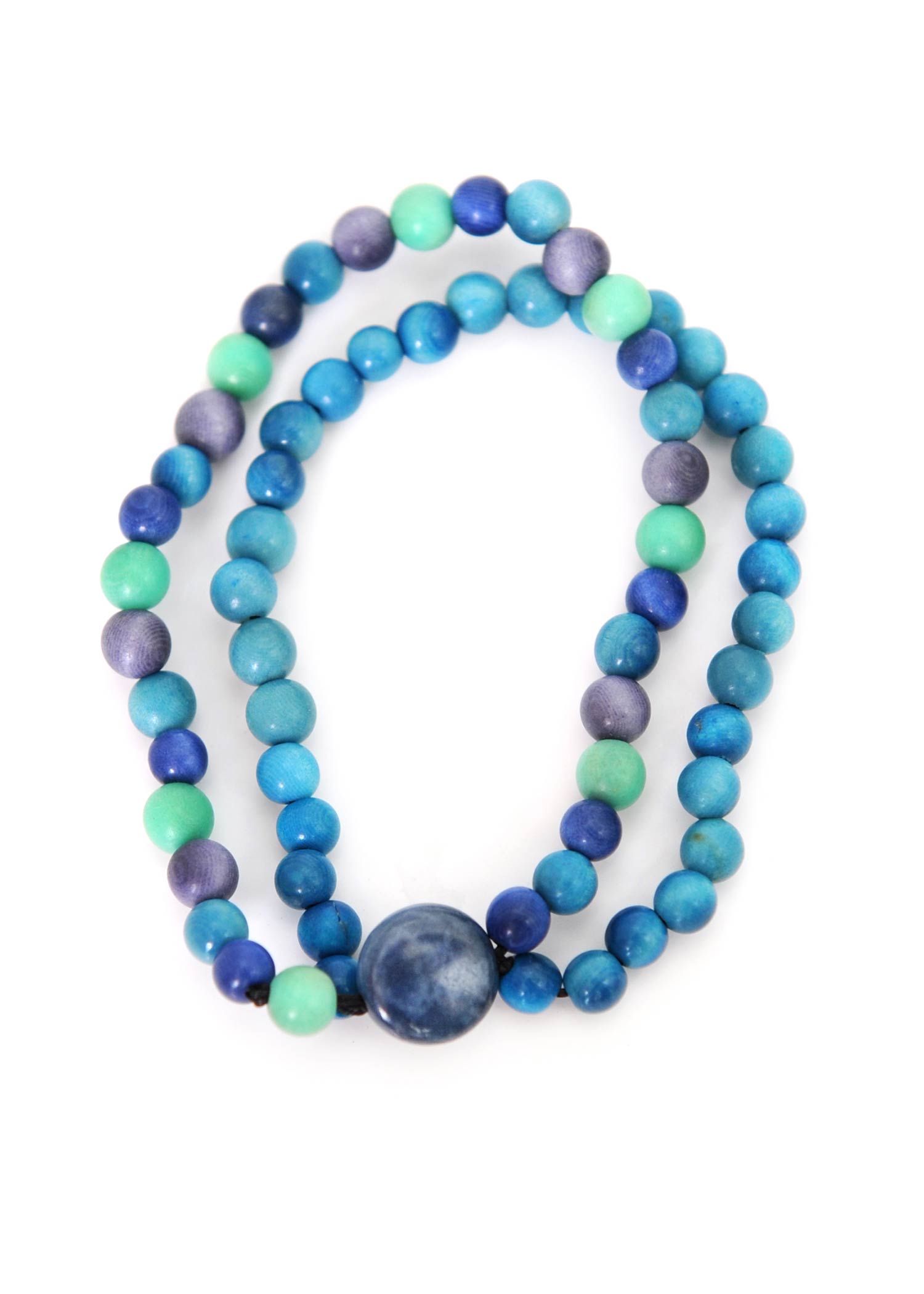 Sourire Multicolore Bracelets Perlita bracelet double en ivoire végétal coloris ardoise bronze jaune