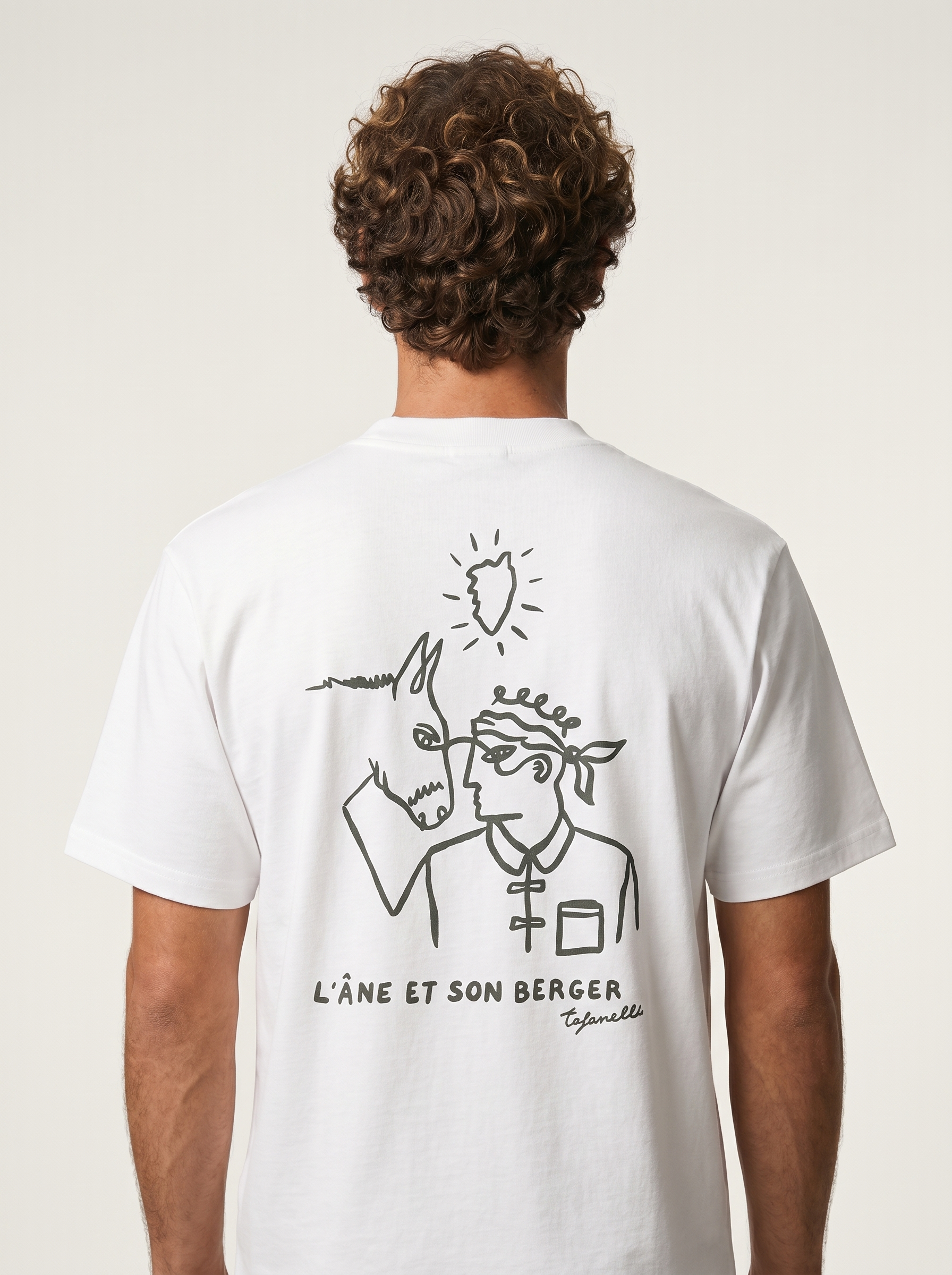 TAFANELLI T-Shirts L'ÂNE ET SON BERGER t-shirt