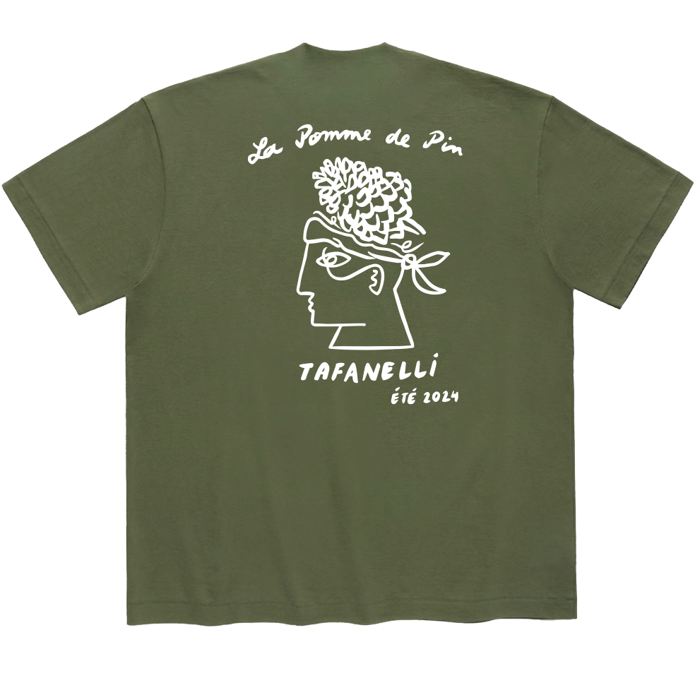 TAFANELLI T-Shirts LA POMME DE PIN t-shirt olive foncé