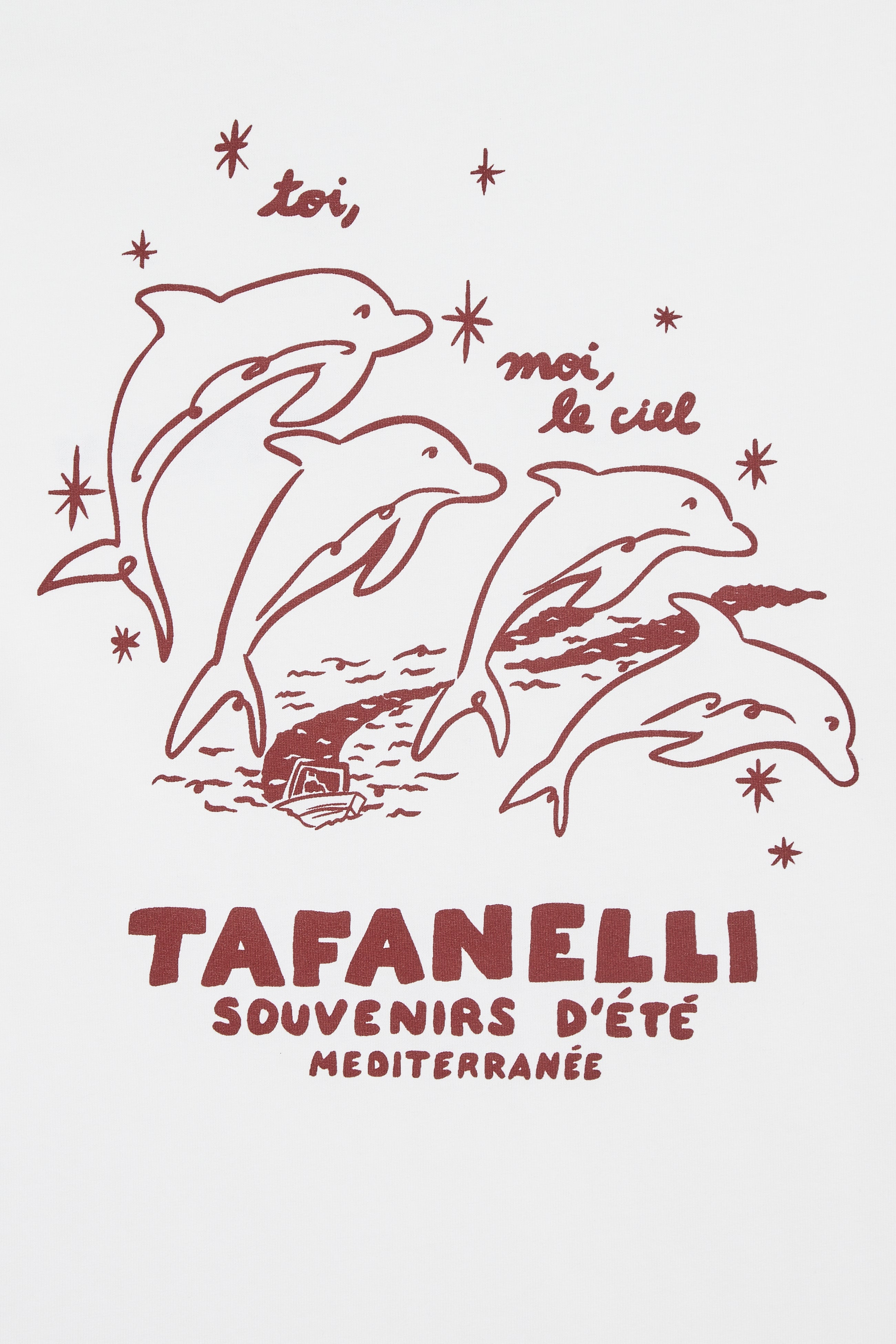 TAFANELLI T-Shirts Les Dauphins T-shirt par taille