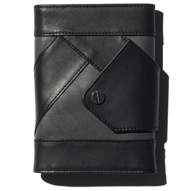 Kiko Kostadinov Bags ORVOS K-Wallet portefeuille cuir Ash Grey / Obsidian Black