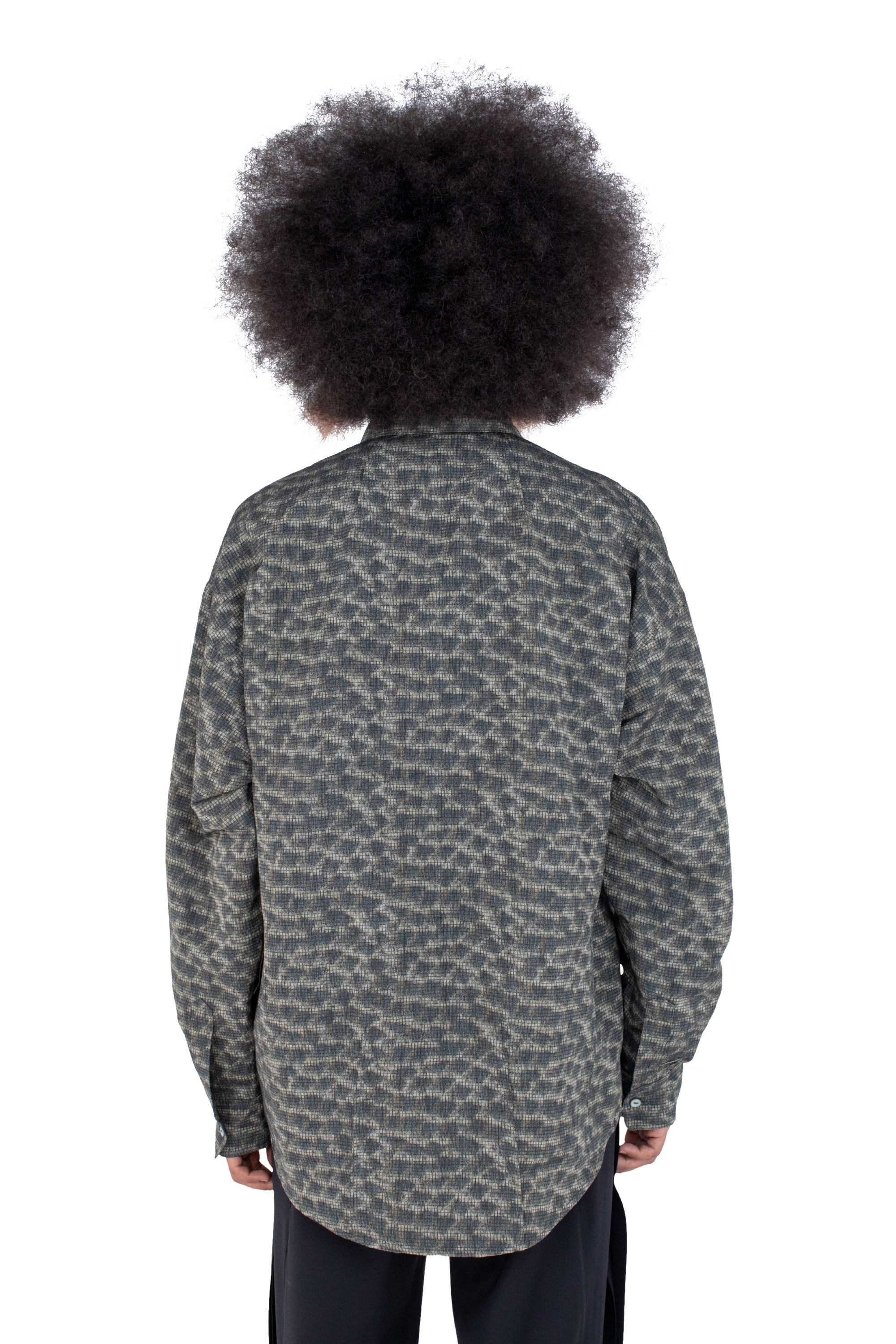 Kiko Kostadinov Shirts WEKA Shirt chemise Feather Print oversize en ripstop
