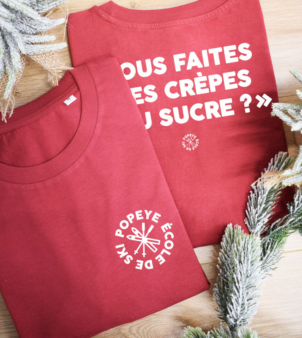 Juste Un T-shirt T-shirts Imprimés Vous faites des crêpes au sucre imprimé blanc