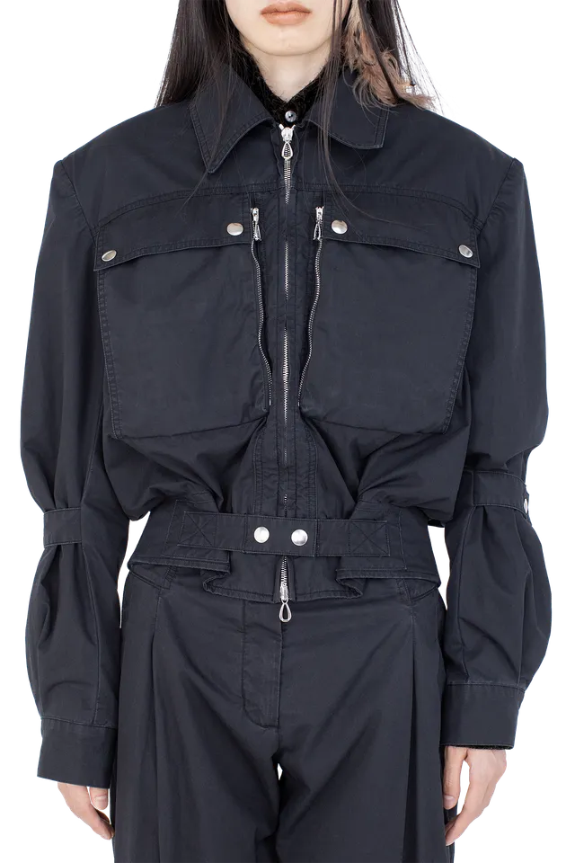 Kiko Kostadinov Outerwear PEREGRINE Jacket veste Stone Washed Charcoal 34–42 coton