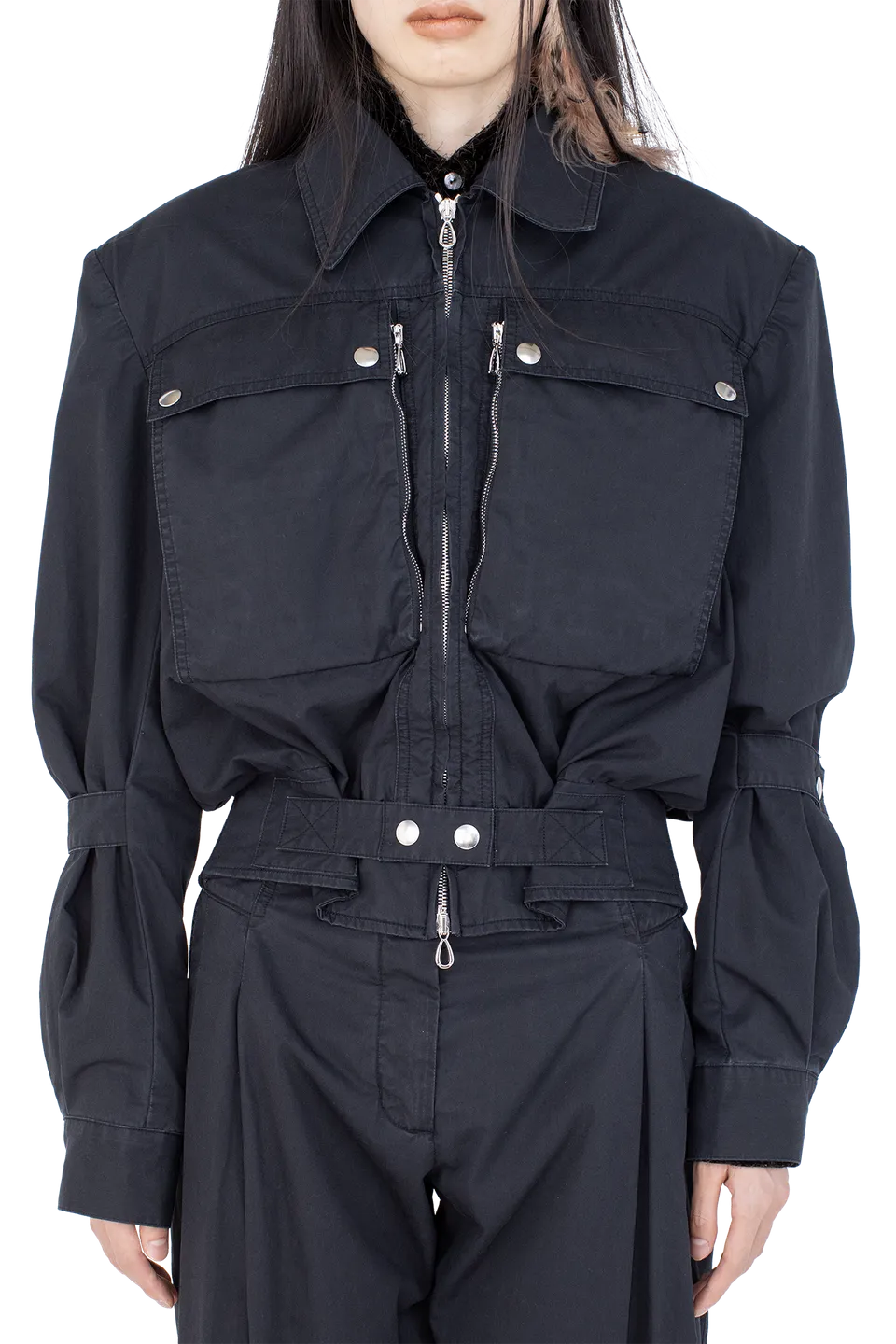 Kiko Kostadinov Outerwear PEREGRINE Jacket veste Stone Washed Charcoal 34–42 coton