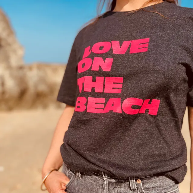 PANTRUCHE T-shirts LOVE ON THE BEACH T-shirt gris chiné S à L