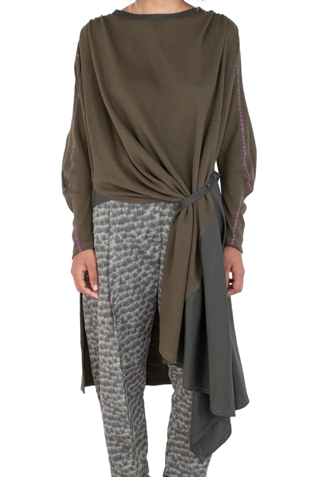 Kiko Kostadinov Dresses EIDER GODET robe Cedar Green en coton