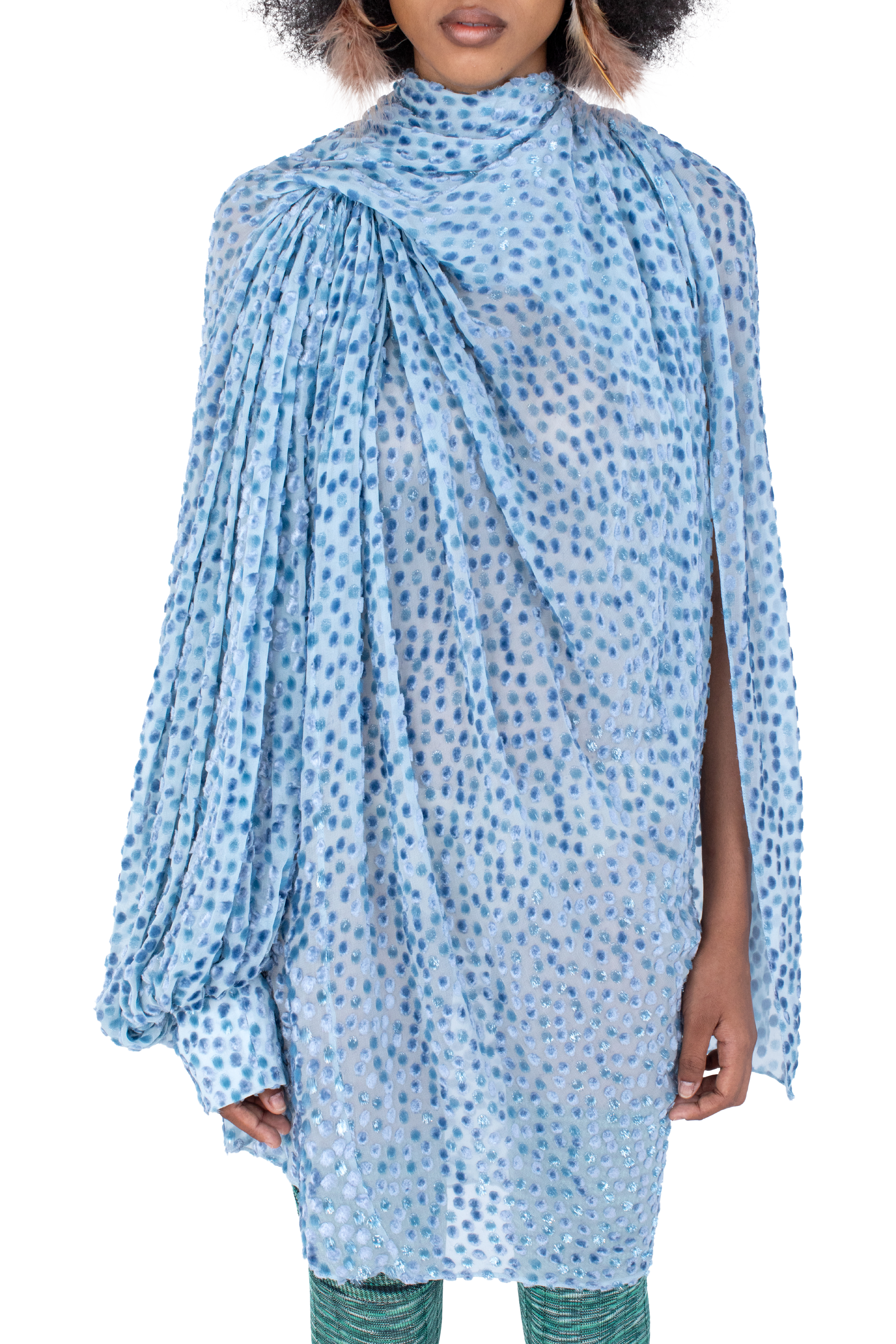 Kiko Kostadinov Dresses CASPIAN Dress robe Powder Blue viscose soie