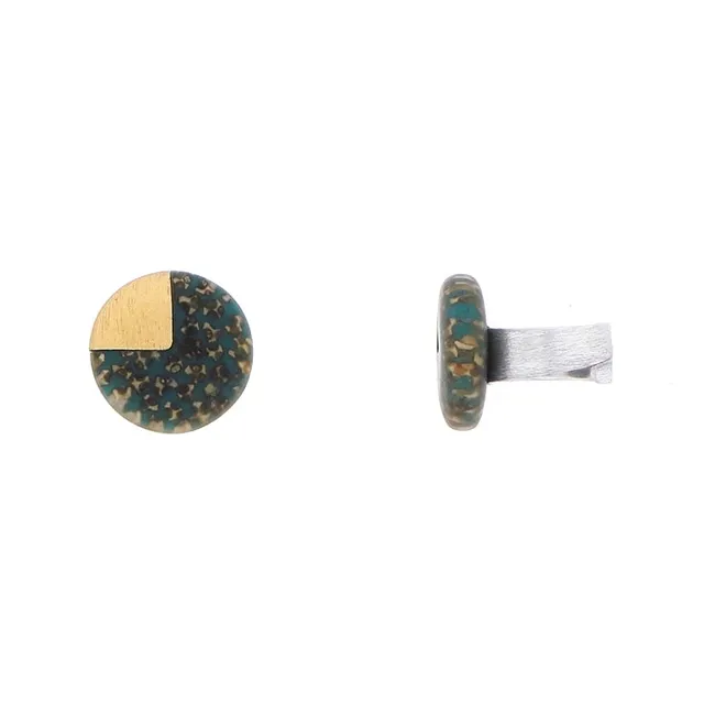Sourire Multicolore Bagues Bague réglable alu bois bleu grenat