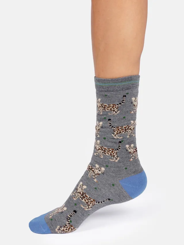 Sourire Multicolore Chaussettes femme chats tigrés bambou 36–40