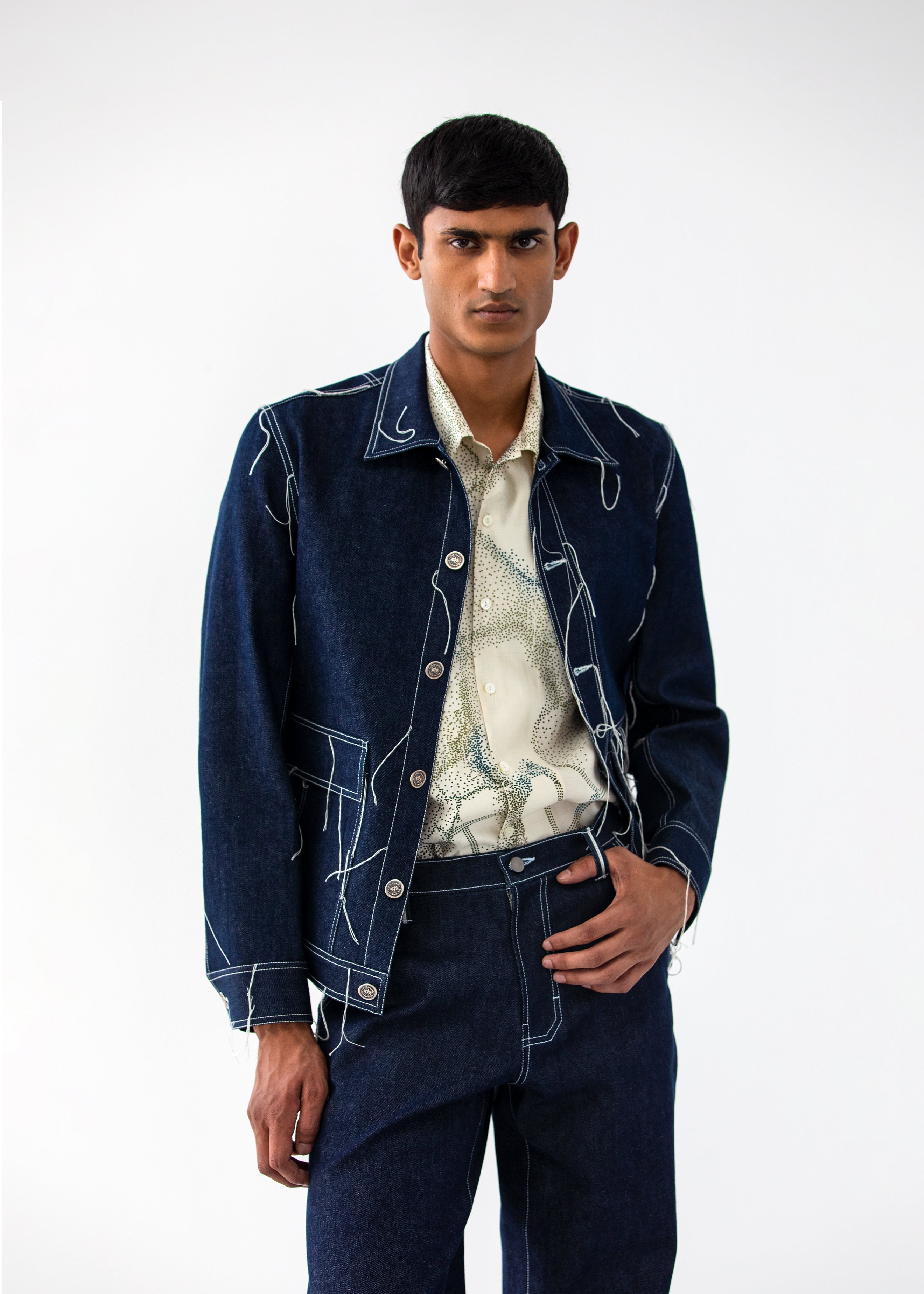 COUNTRYMADE Jackets WARRIOR DENIM JACKET veste denim brodée coupe regular