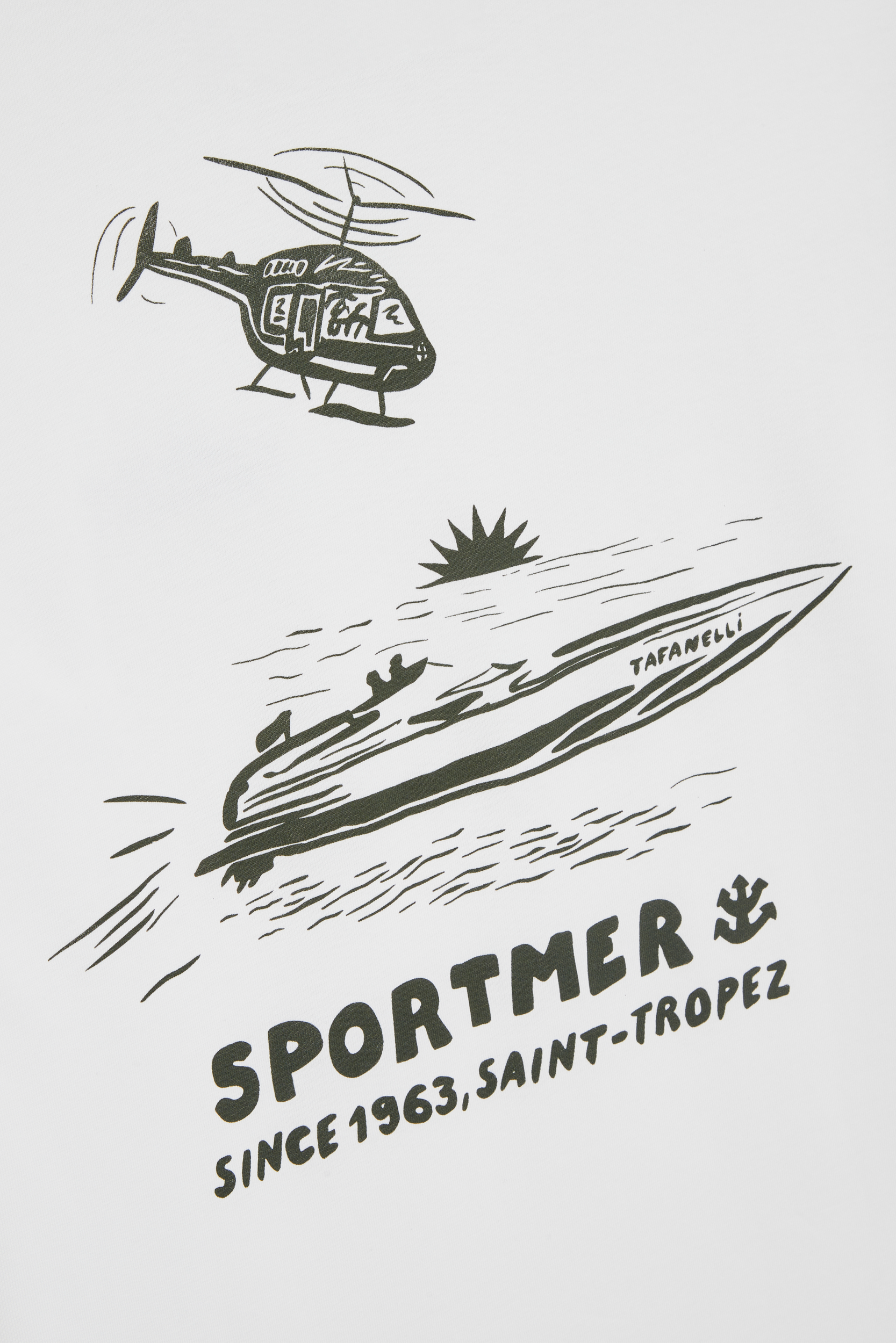 TAFANELLI T-Shirts LE SPORTMER | BLANC t-shirt blanc édition limitée