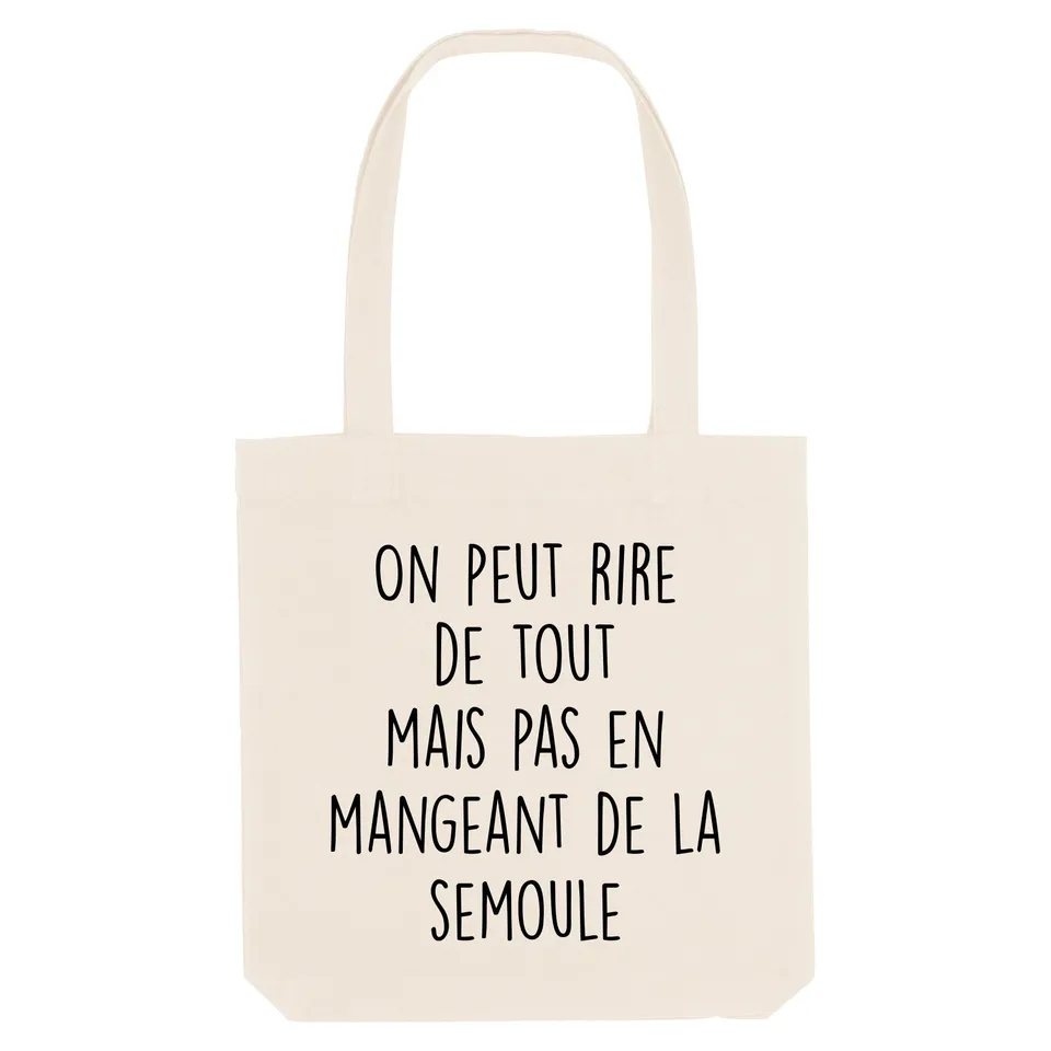 Juste Un T-shirt Tote Bags La Semoule tote bag humour